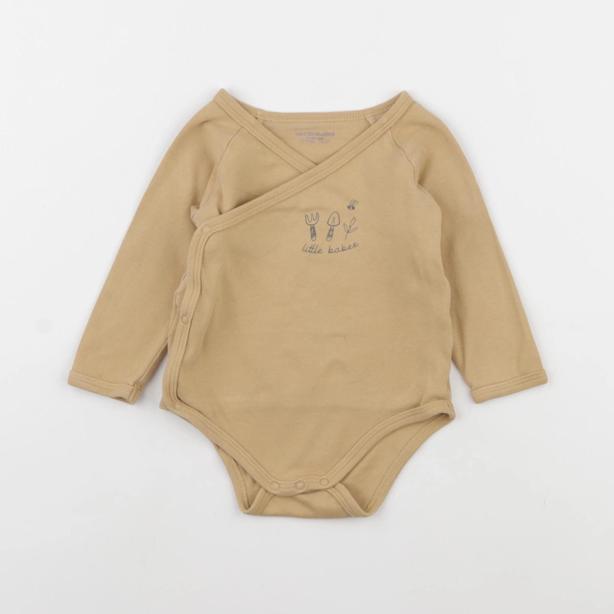 Vertbaudet - body marron - 12 mois