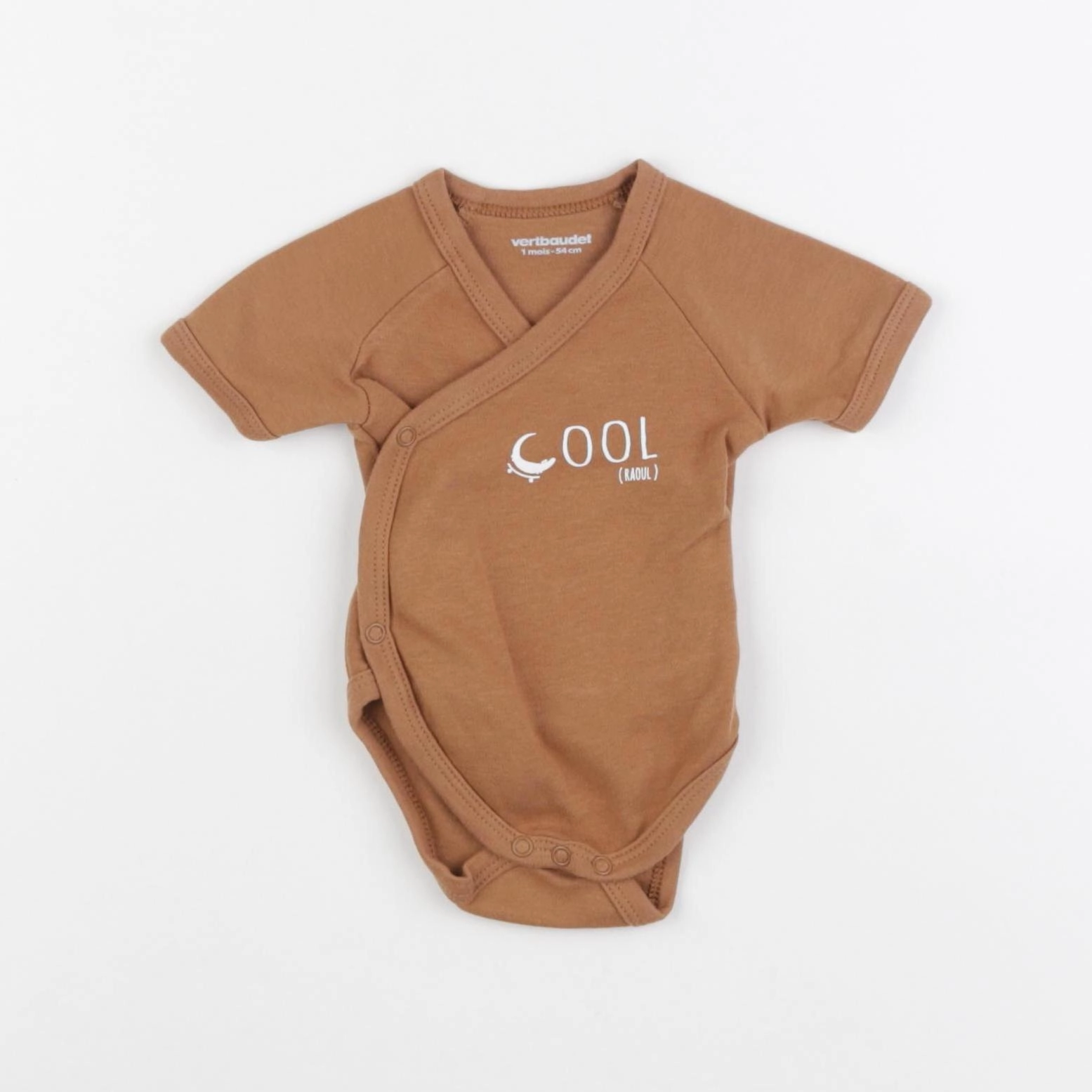 Vertbaudet - body marron - 1 mois