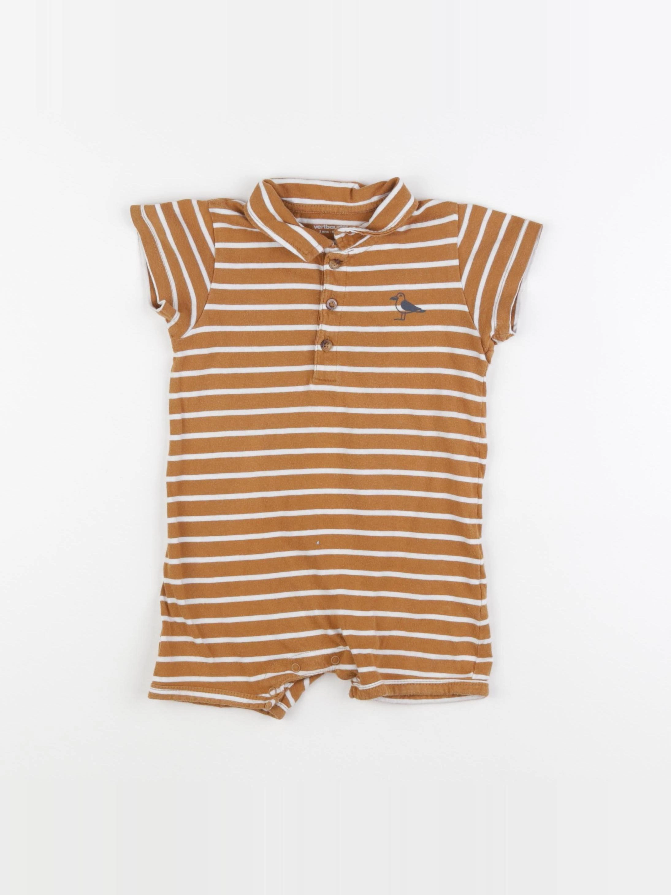 Vertbaudet - combinaison marron - 3 ans