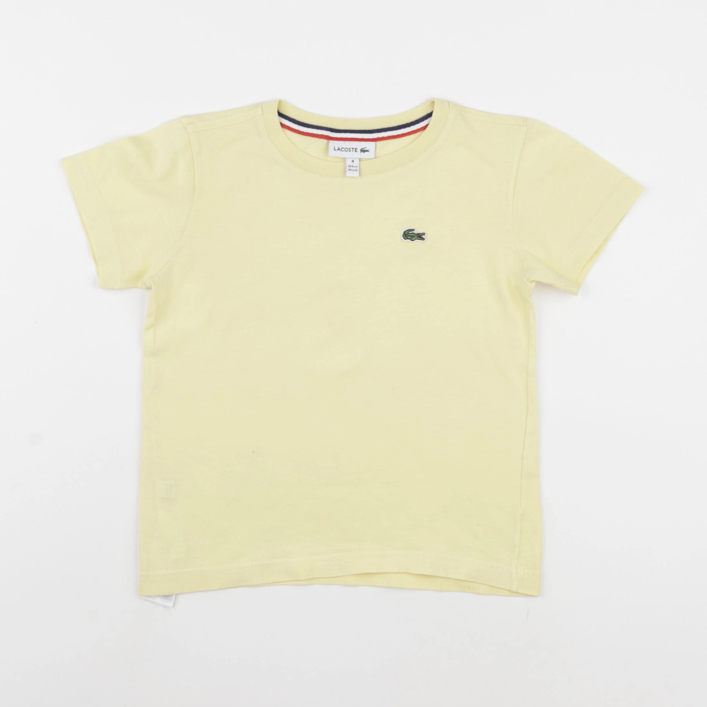 Lacoste - tee-shirt jaune - 4 ans