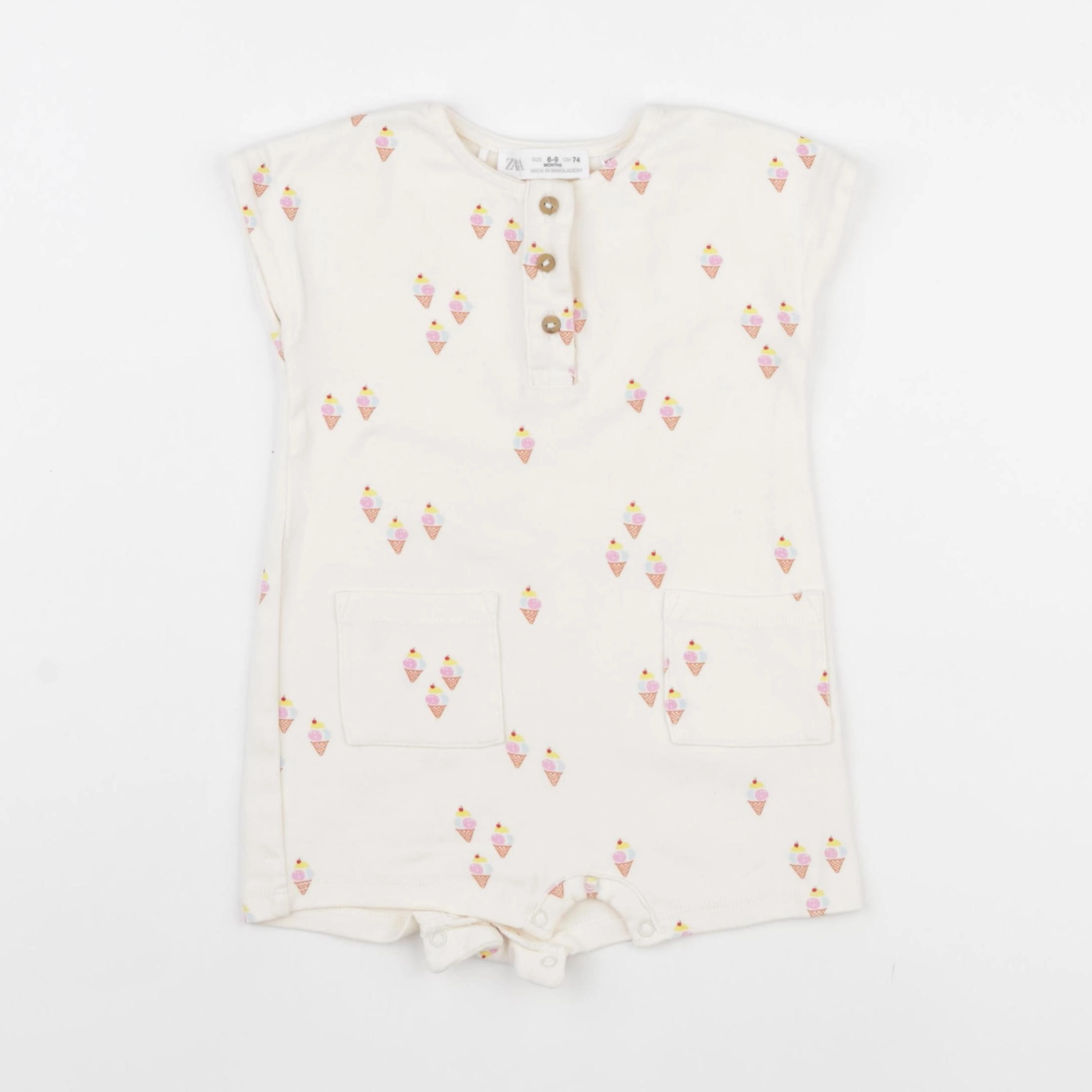 Zara - combinaison beige - 6/9 mois