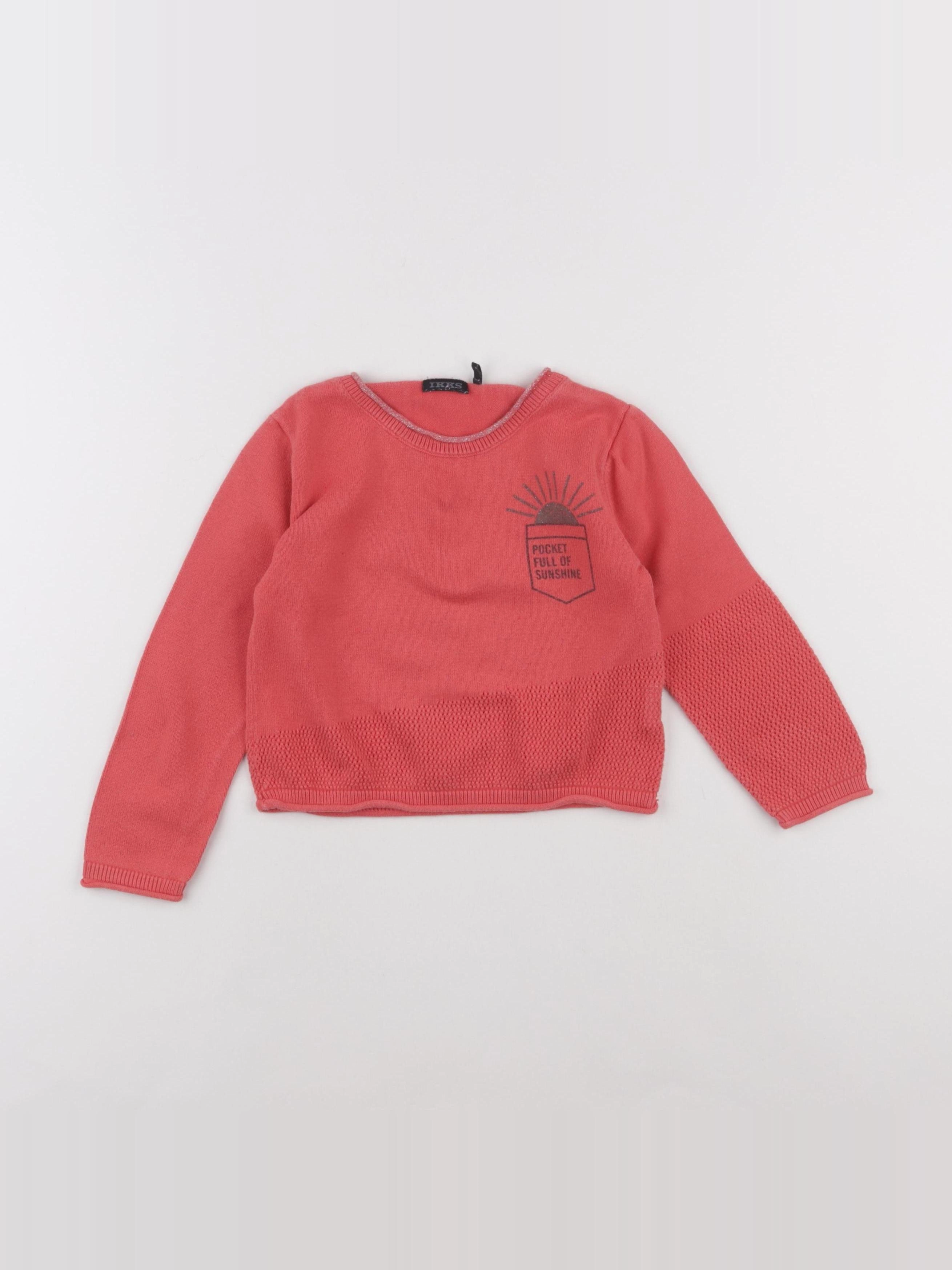 IKKS - pull rose - 4 ans