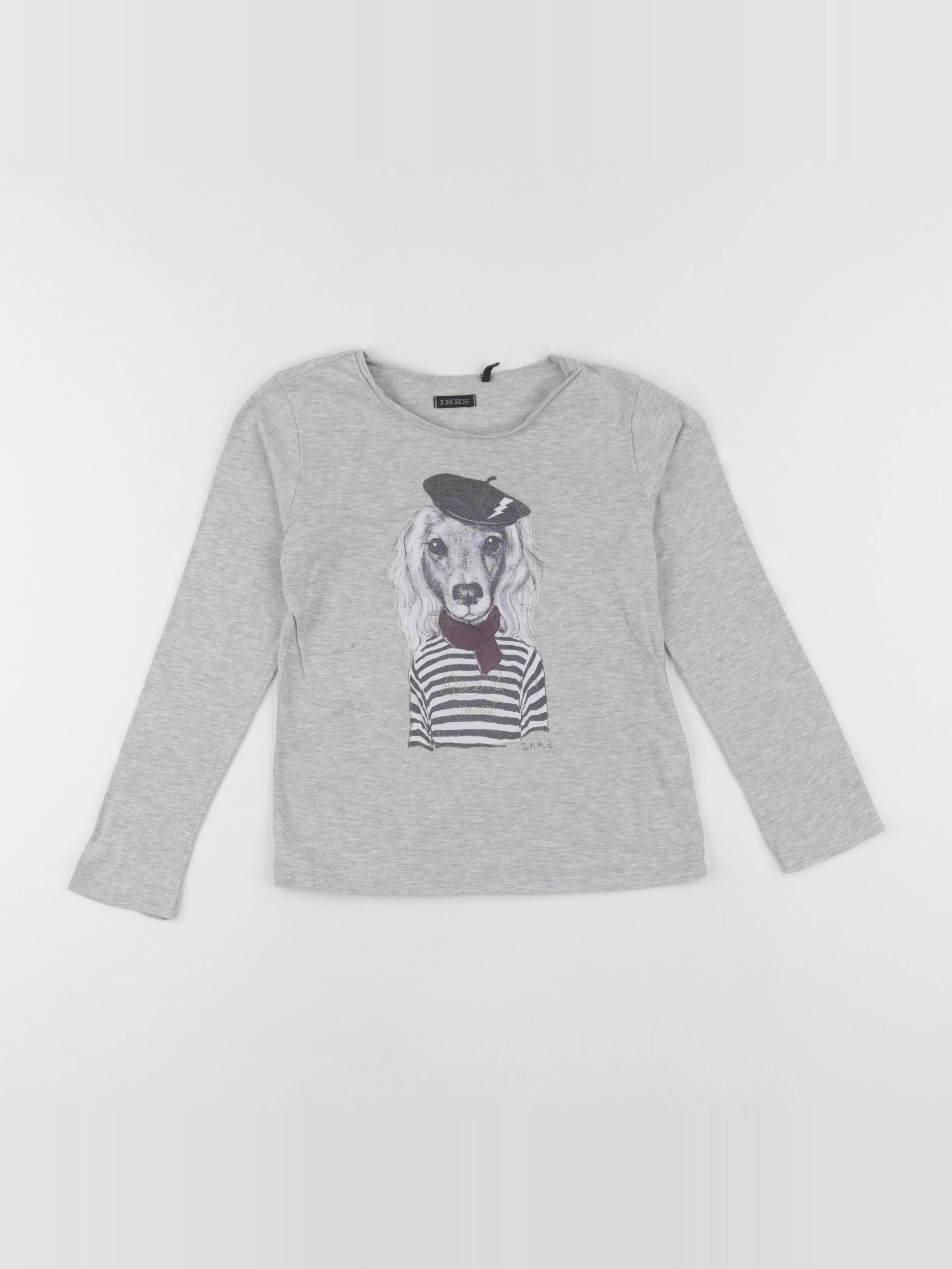 IKKS - tee-shirt gris - 8 ans