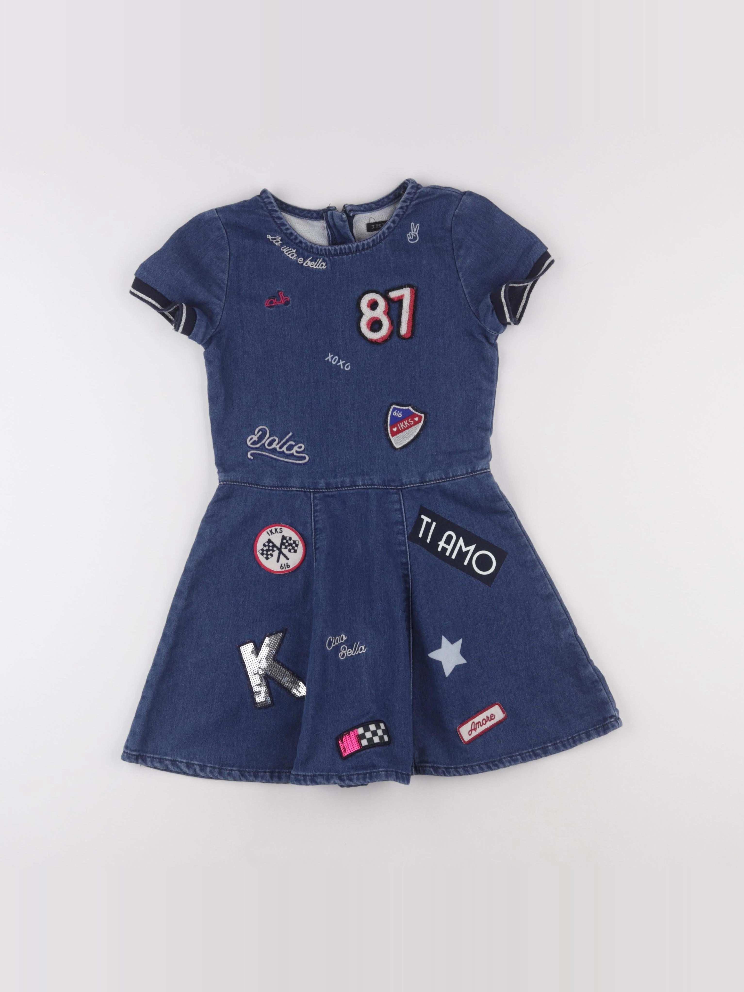 IKKS - robe bleu - 8 ans