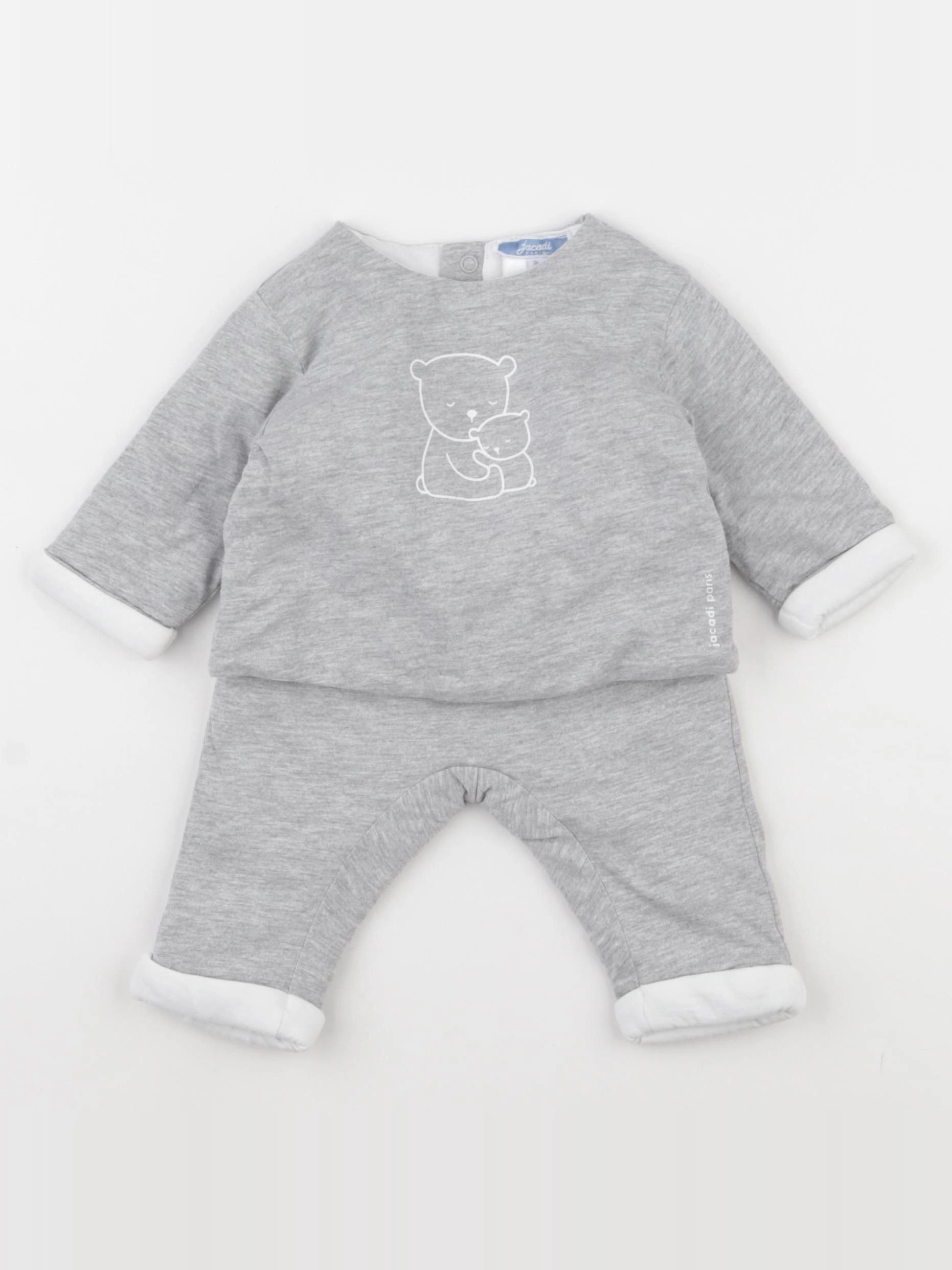 Jacadi - ensemble gris - 3 mois
