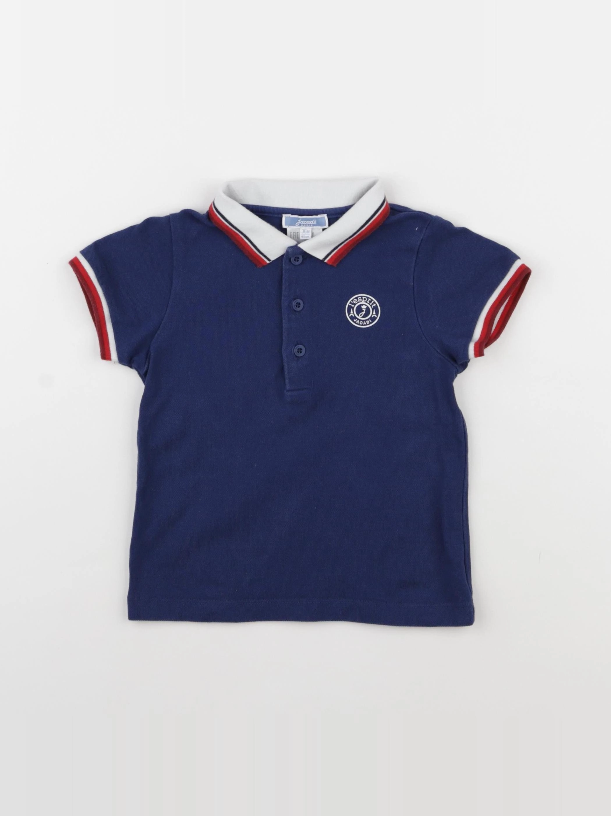 Jacadi - polo bleu - 36 mois