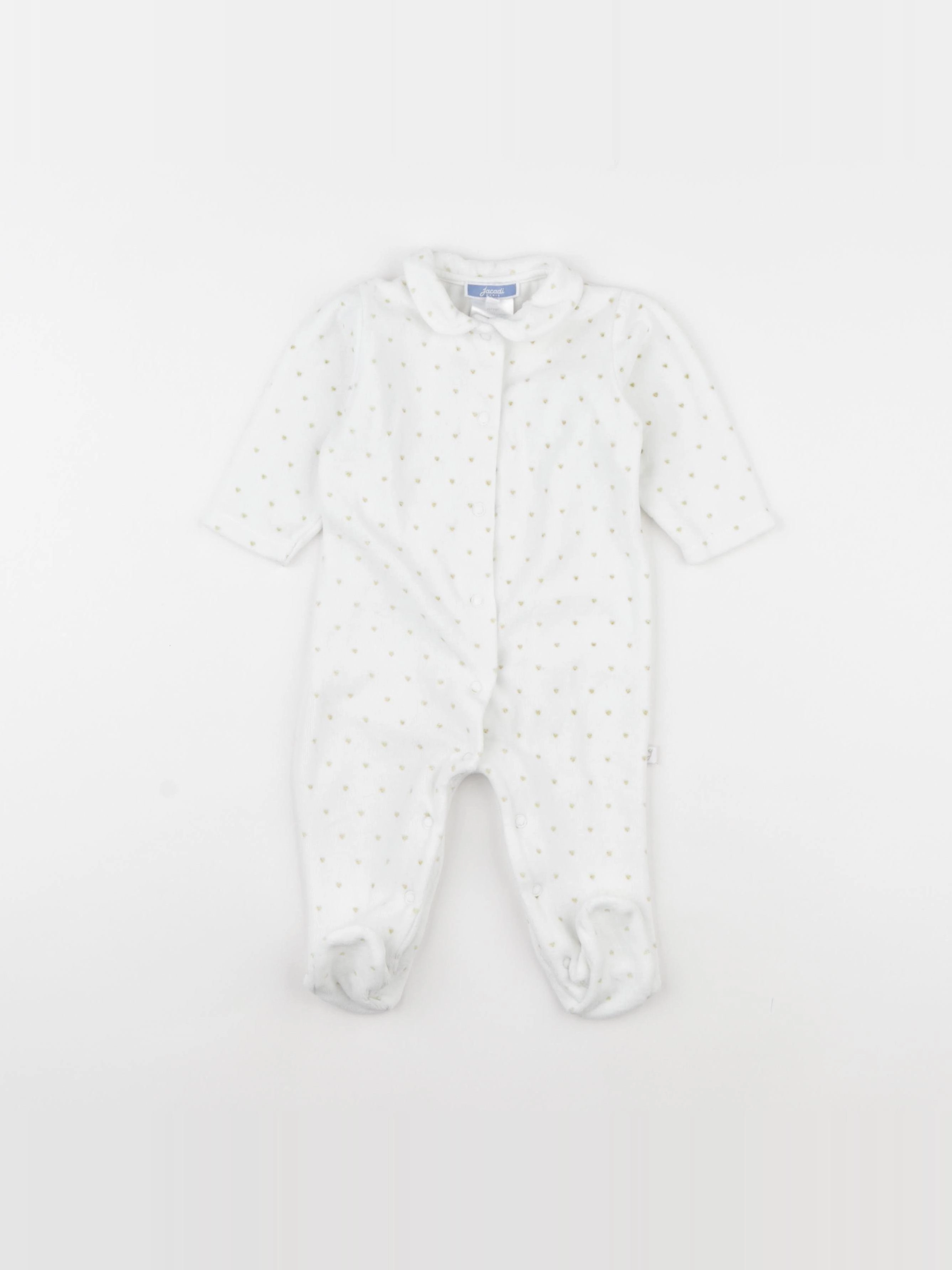 Jacadi - pyjama velours blanc - 6 mois