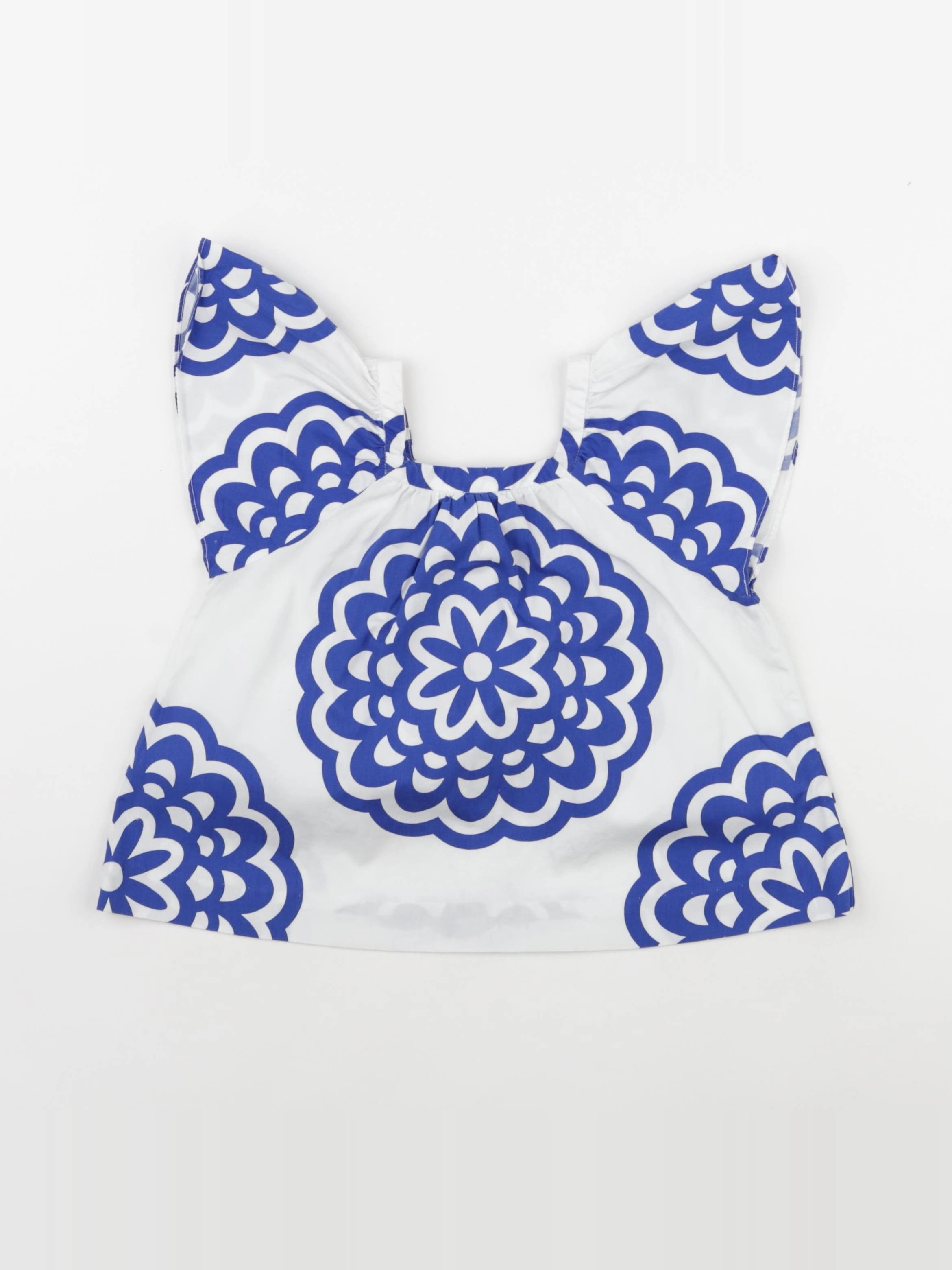 Jacadi - blouse blanc, bleu - 4 ans