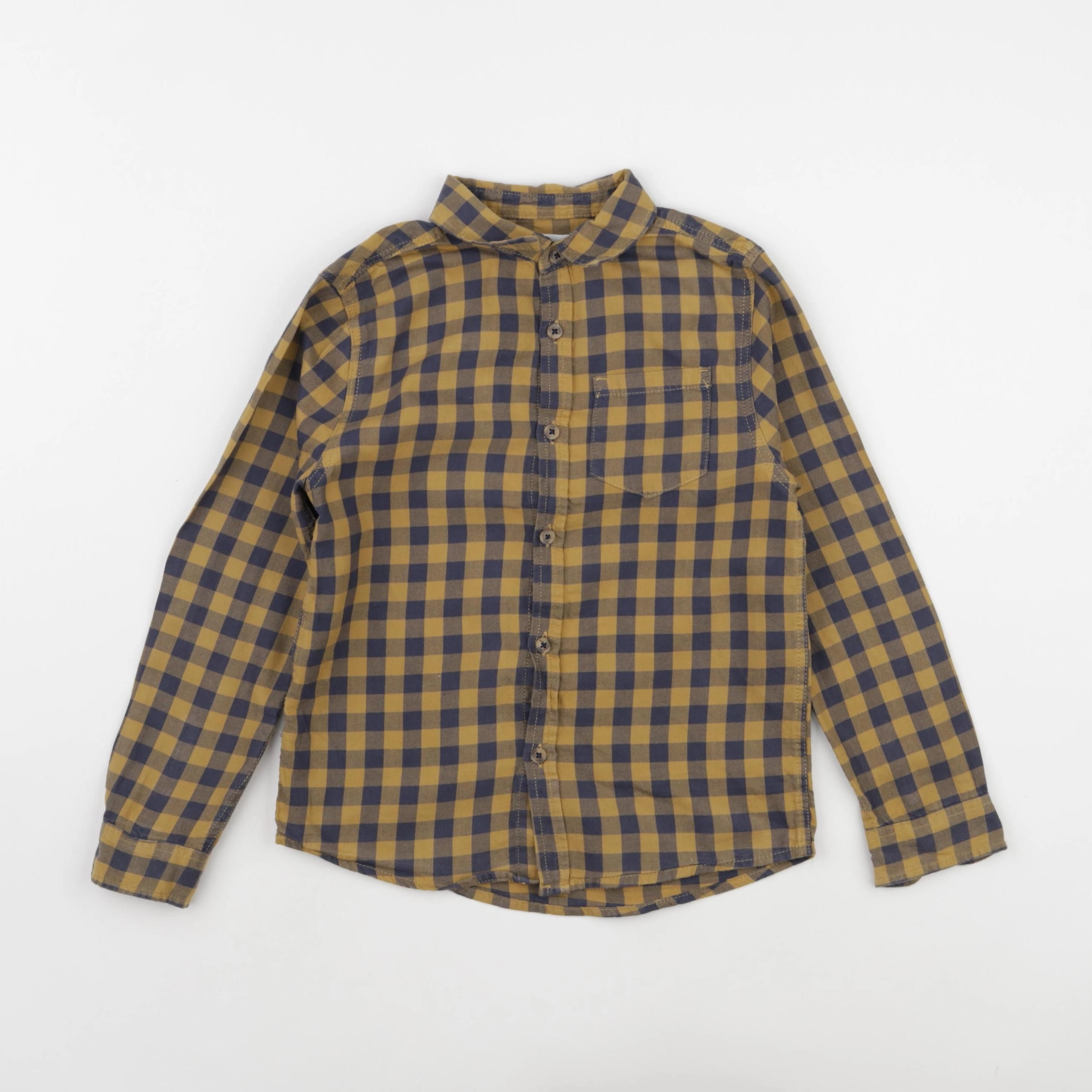 Mango - chemise jaune, bleu - 7 ans
