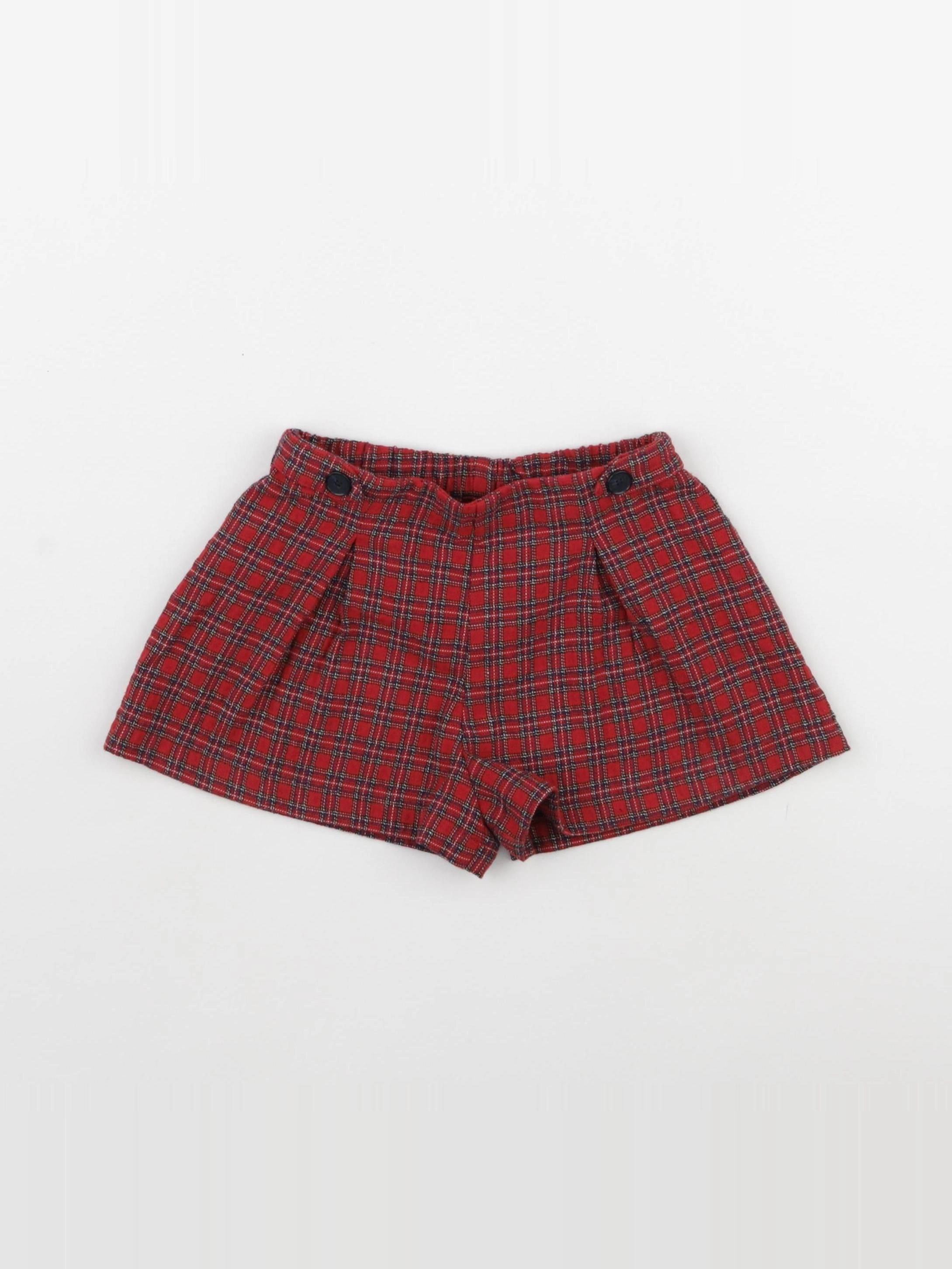 Zara - short rouge - 12/18 mois