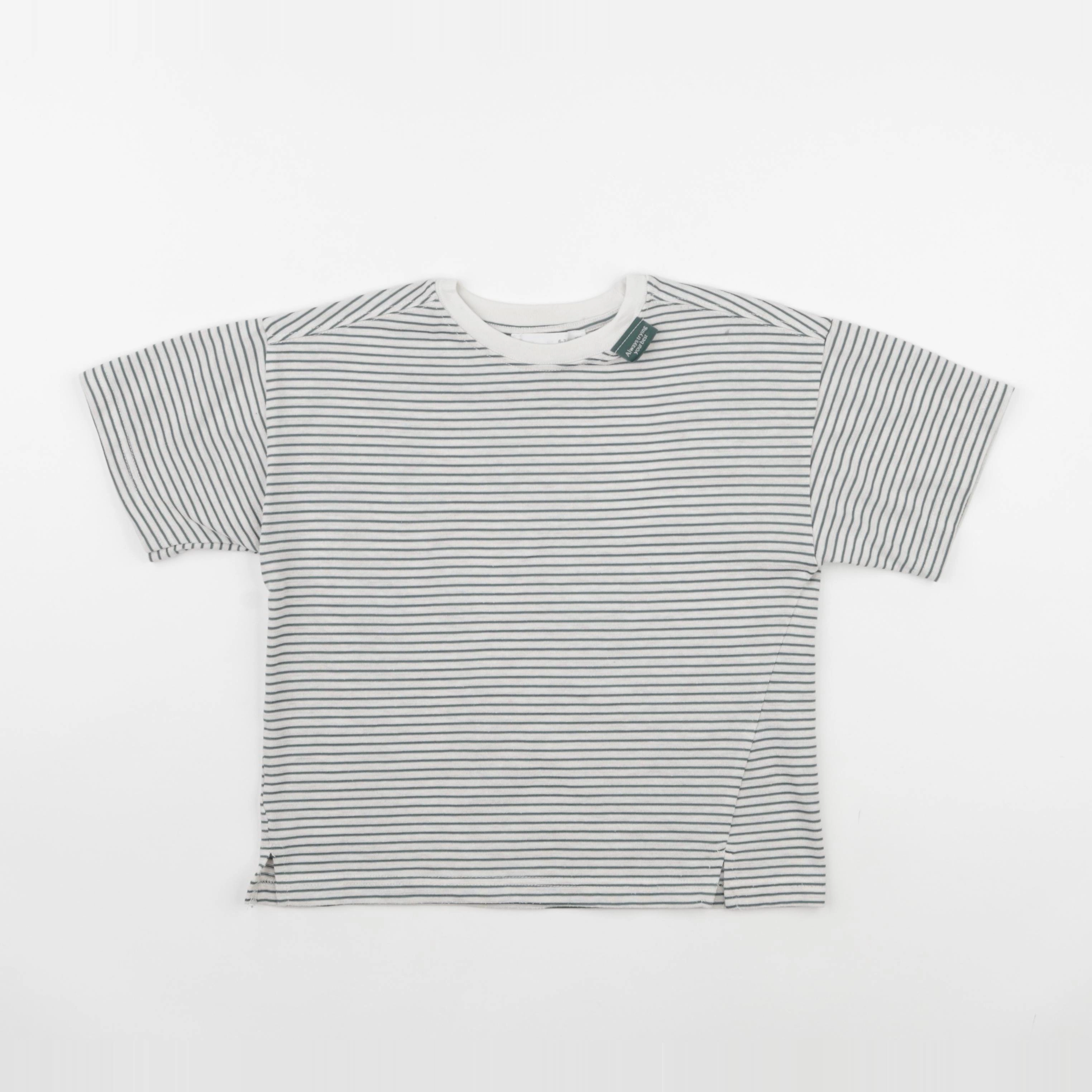 Zara - tee-shirt blanc, vert - 6/7 ans