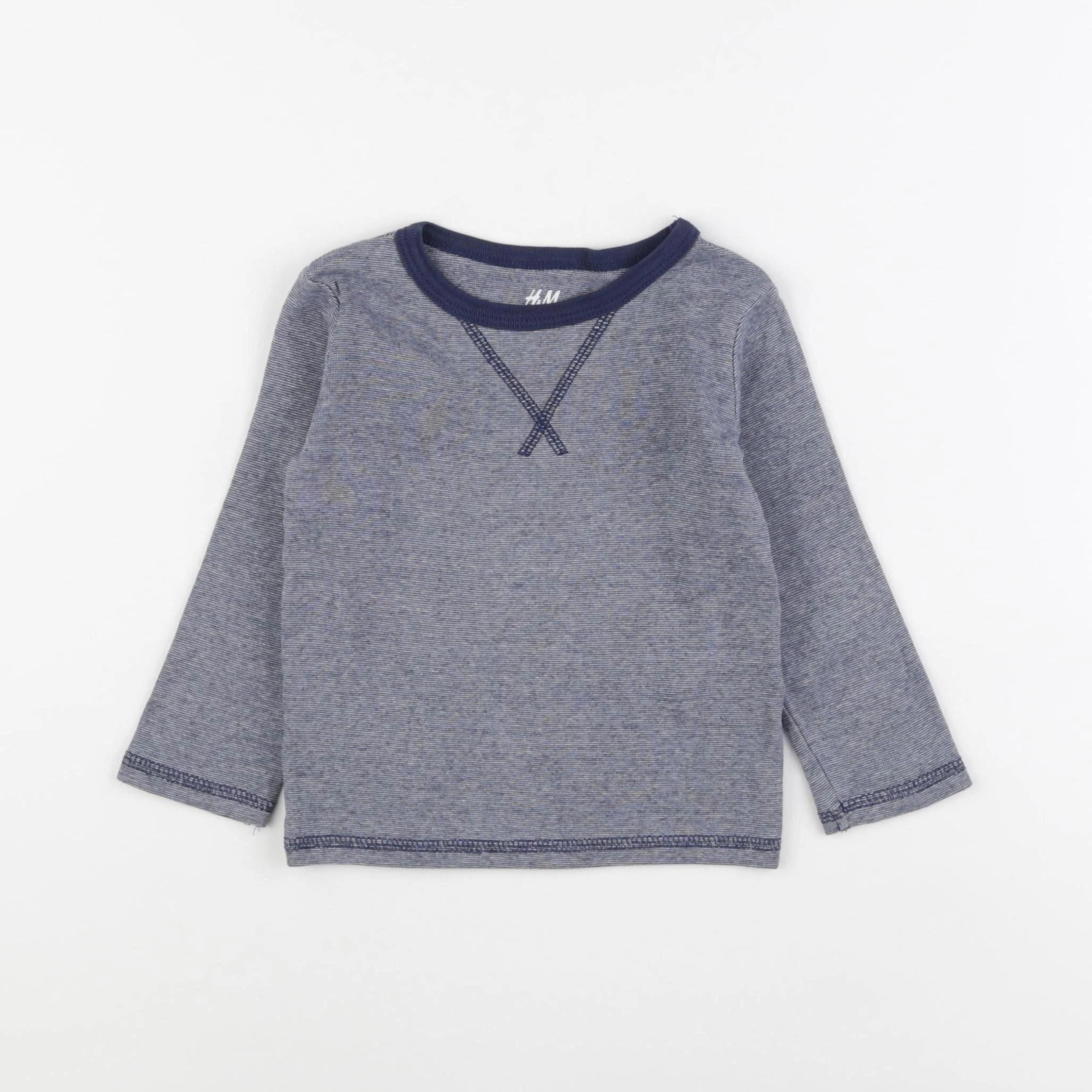 H&M - maillot de corps bleu - 18/24 mois