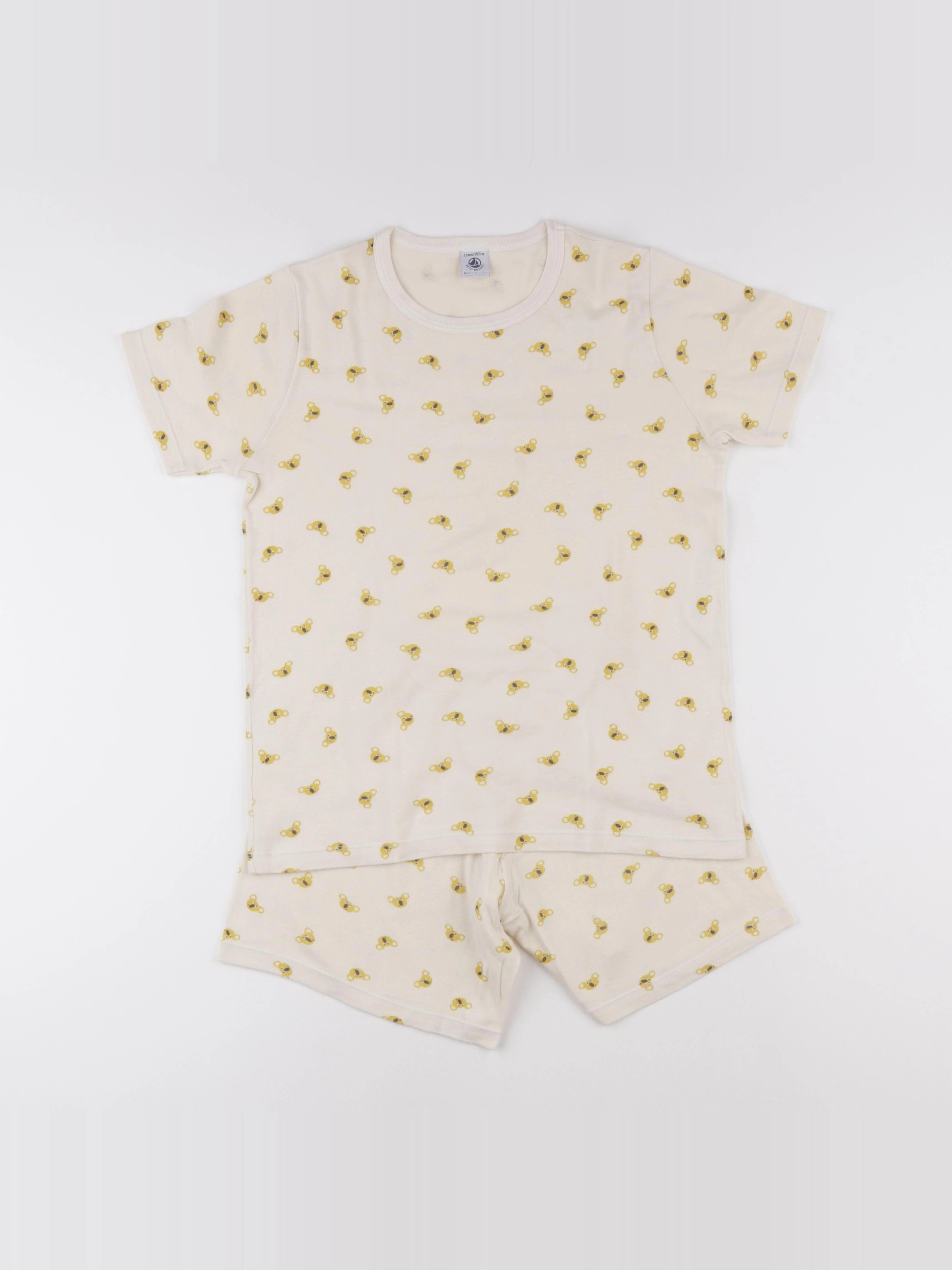 Petit Bateau - pyjama coton jaune - 12 ans