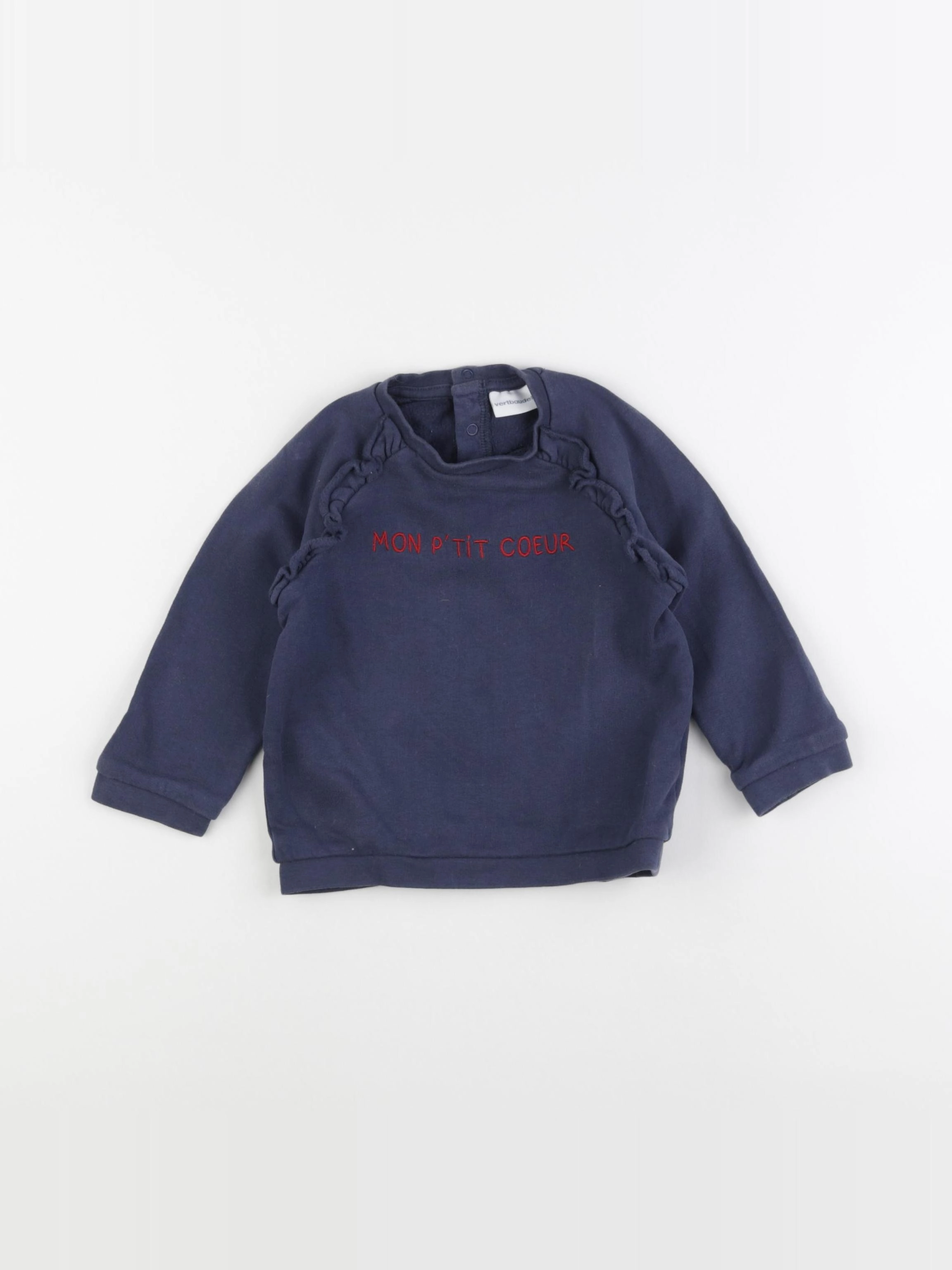 Vertbaudet - sweat bleu - 2 ans