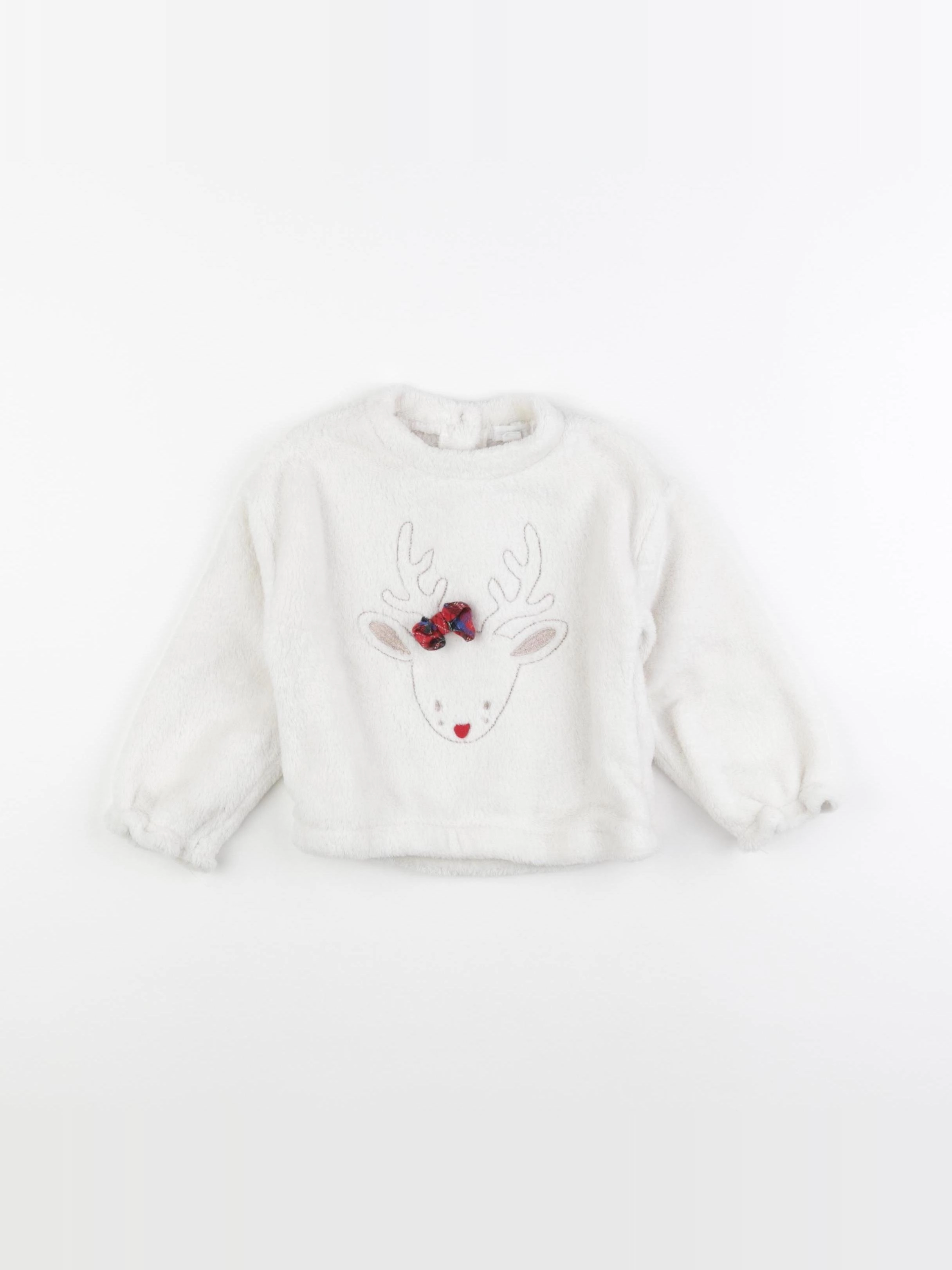 Vertbaudet - sweat blanc - 24 mois