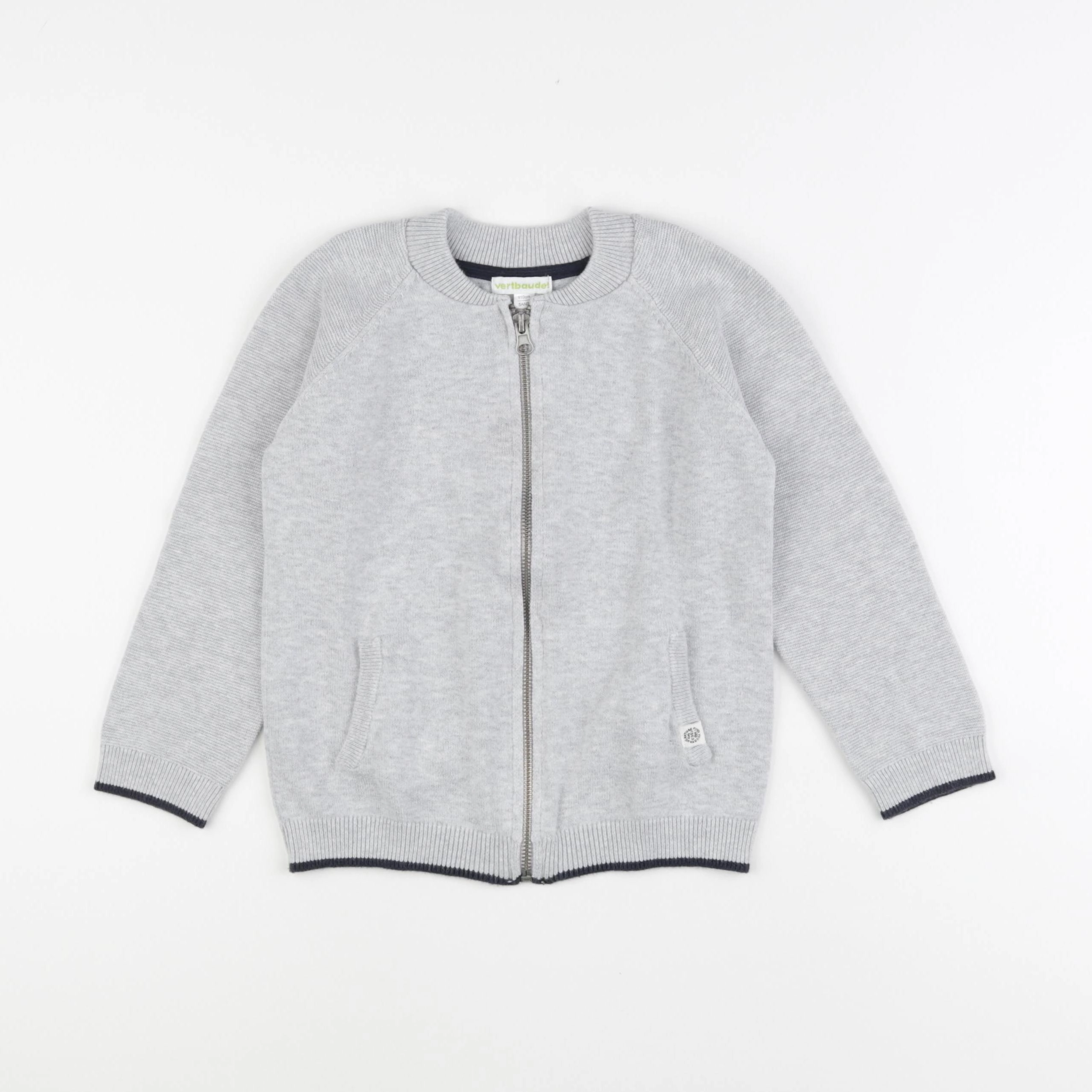 Vertbaudet - gilet gris - 5 ans