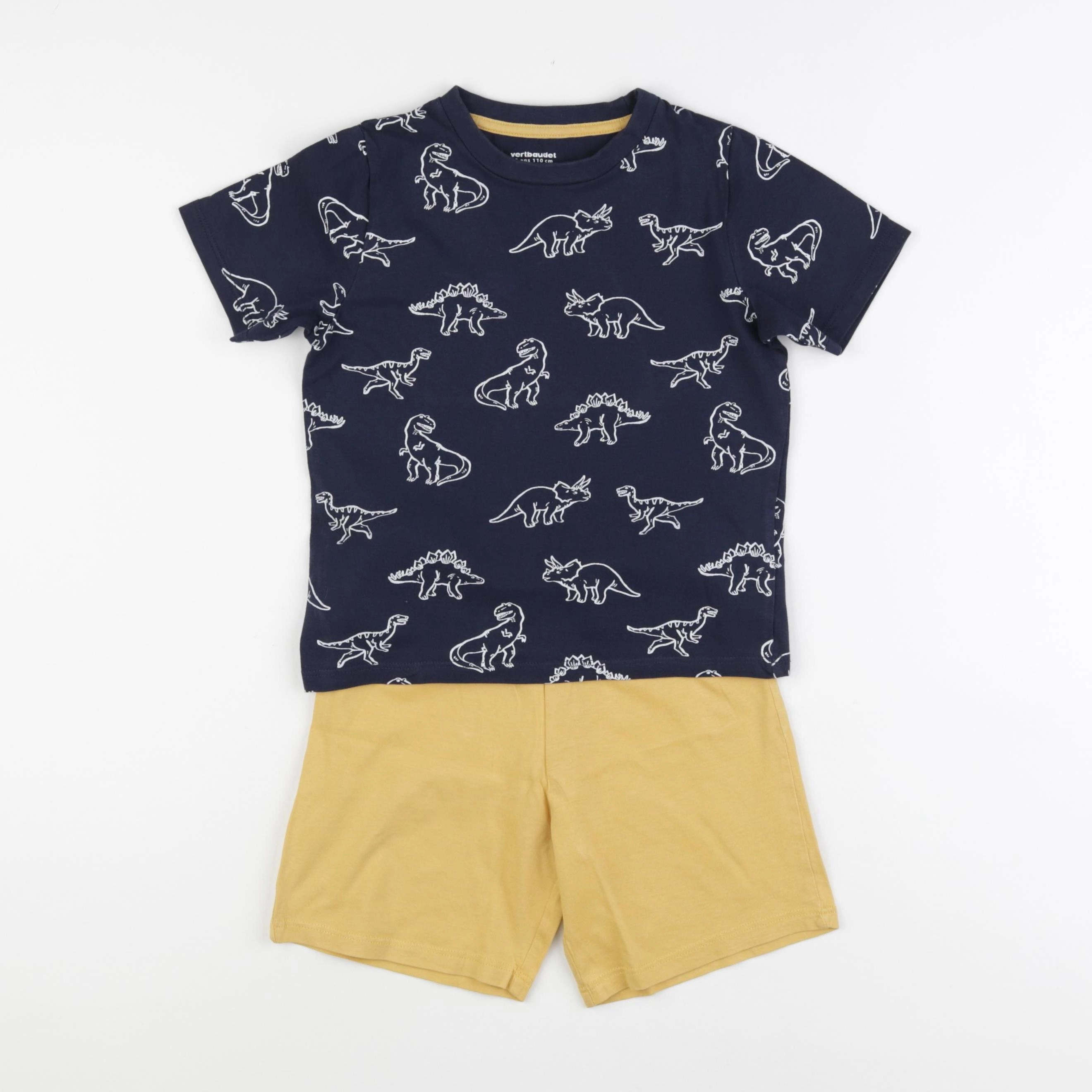 Vertbaudet - pyjama coton bleu, jaune - 5 ans