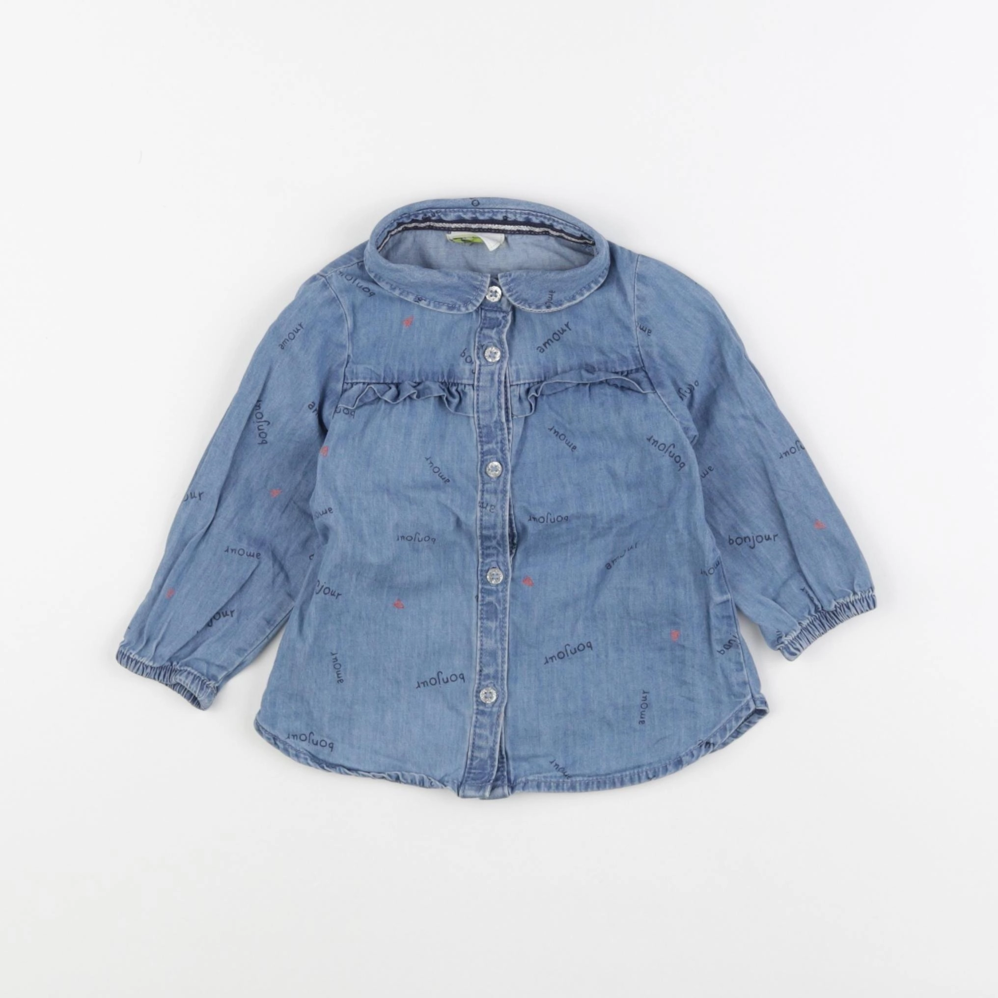 Tape à l'oeil - blouse bleu - 9 mois