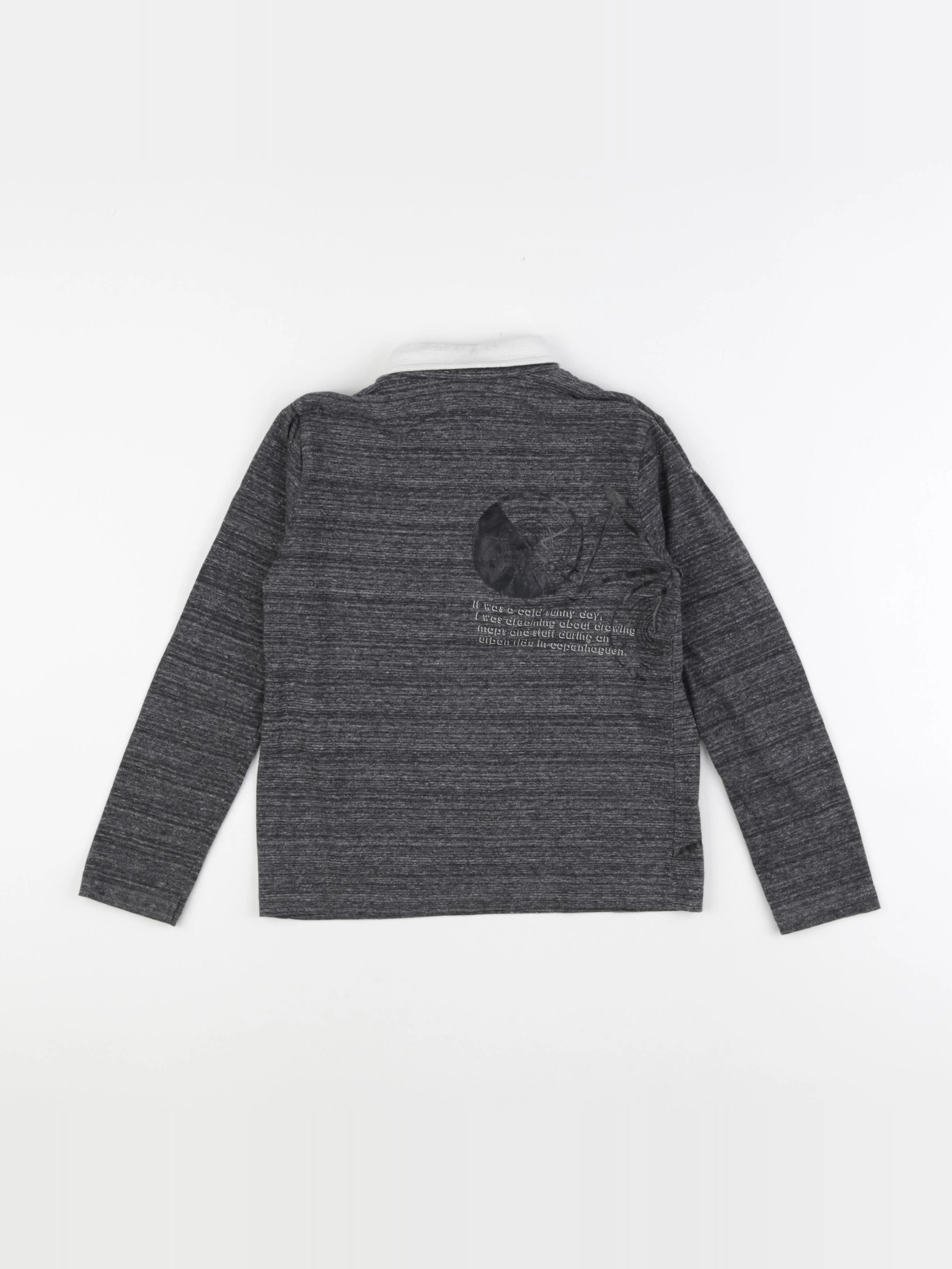 IKKS - polo imprimé au dos gris - 6 ans