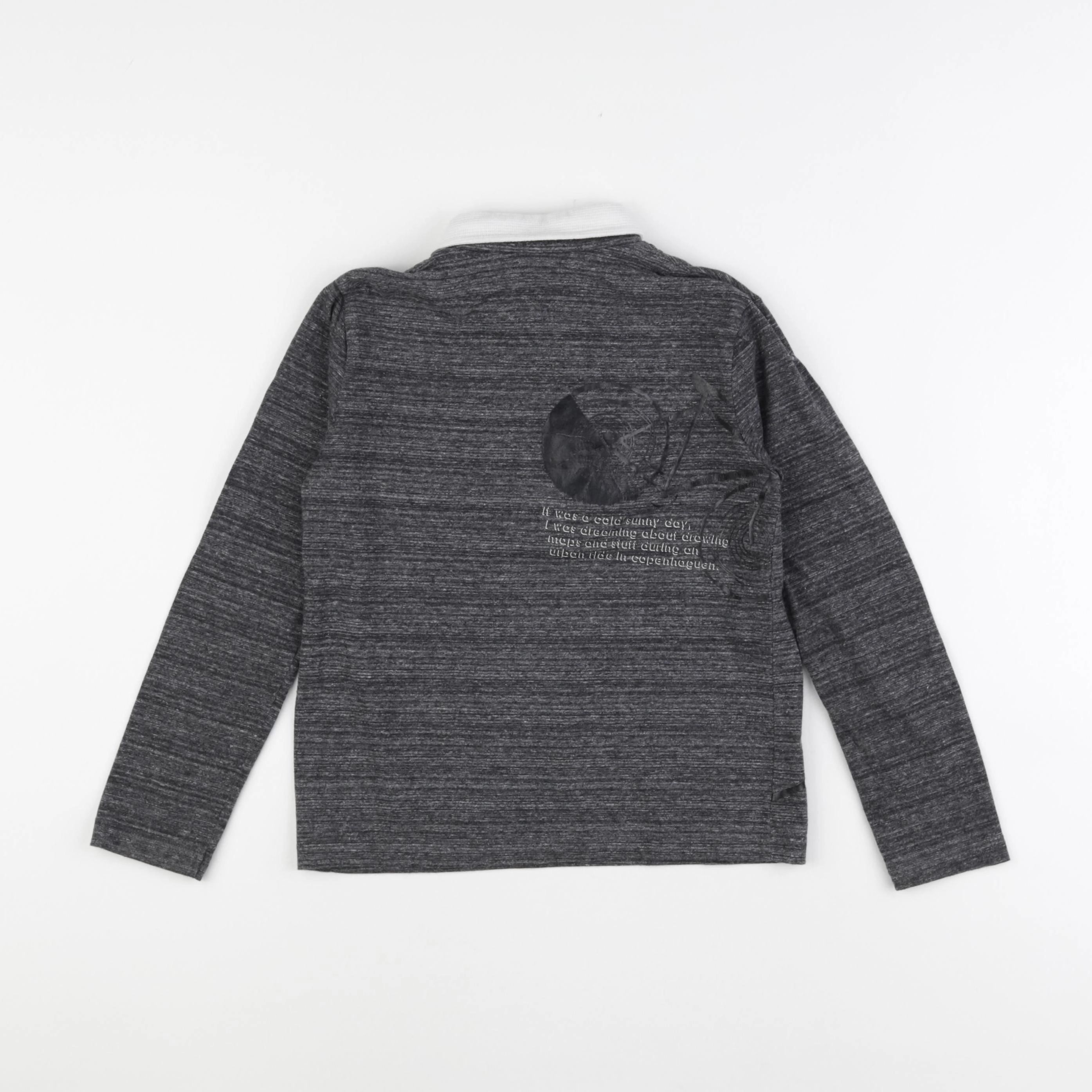 IKKS - polo imprimé au dos gris - 6 ans
