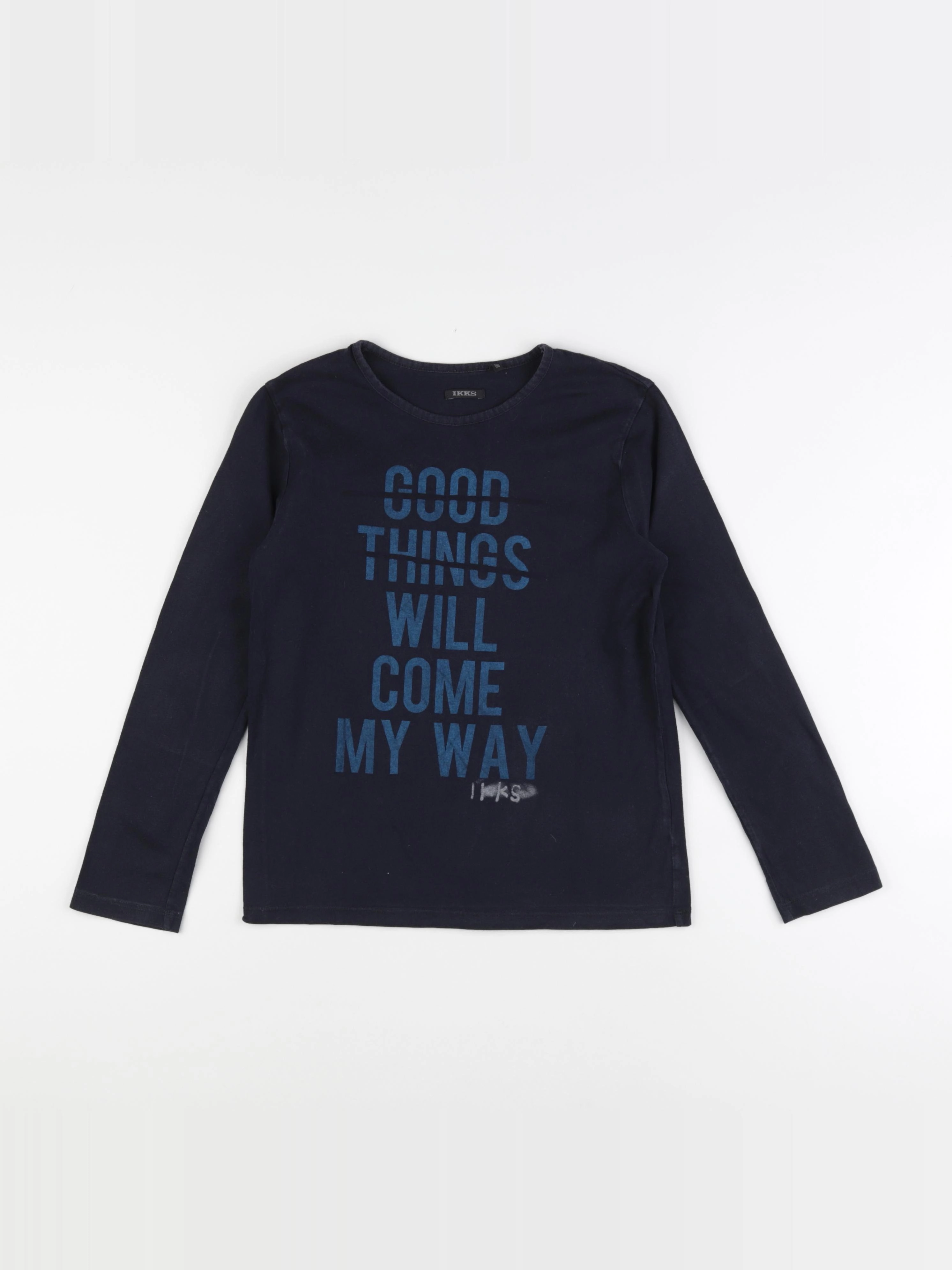IKKS - tee-shirt bleu - 8 ans