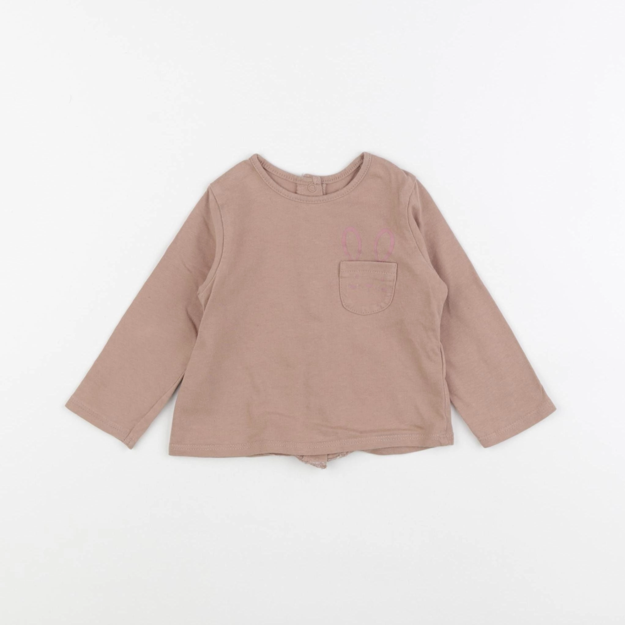 Vertbaudet - tee-shirt marron - 6 mois