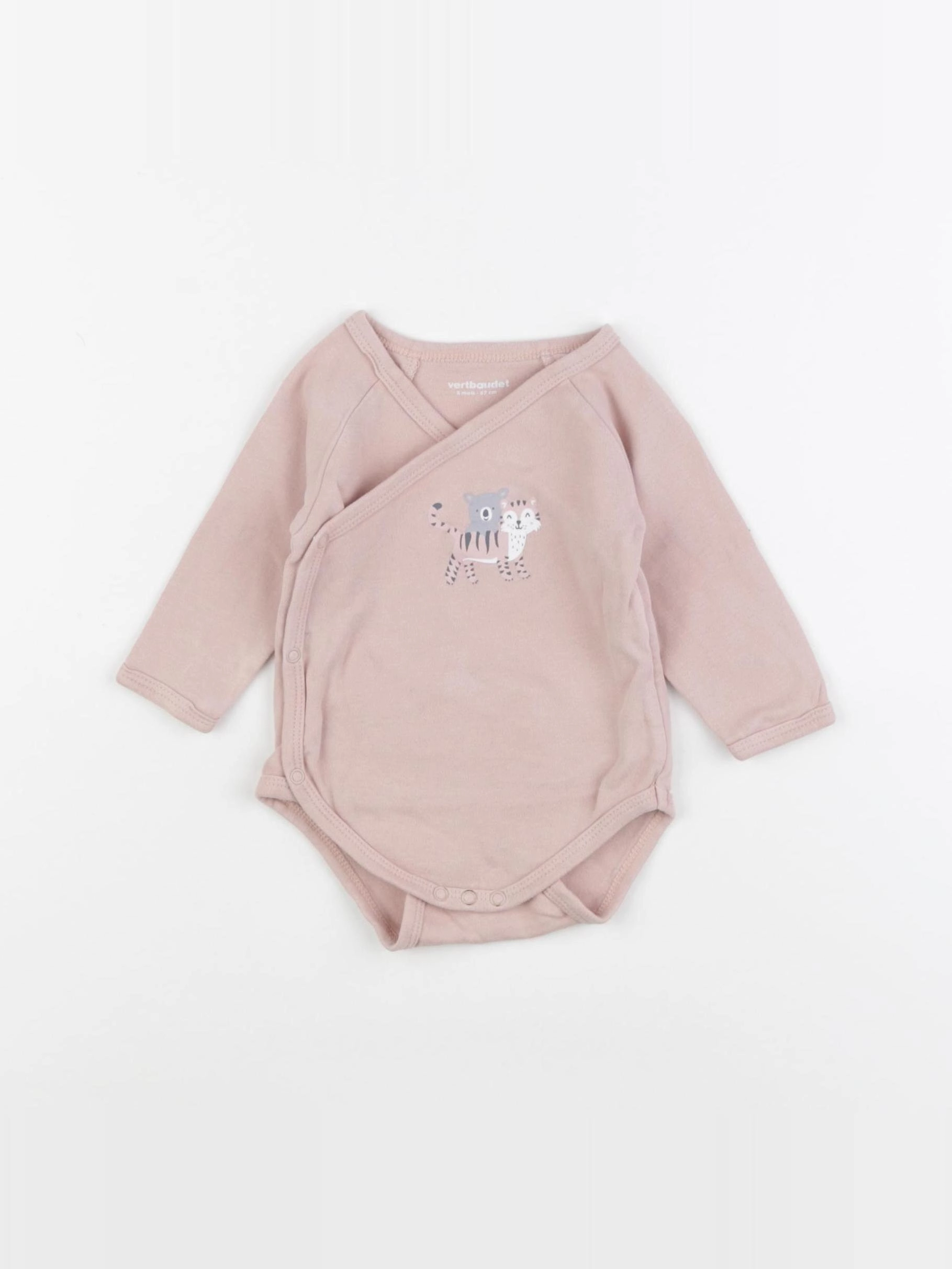 Vertbaudet - body rose - 6 mois
