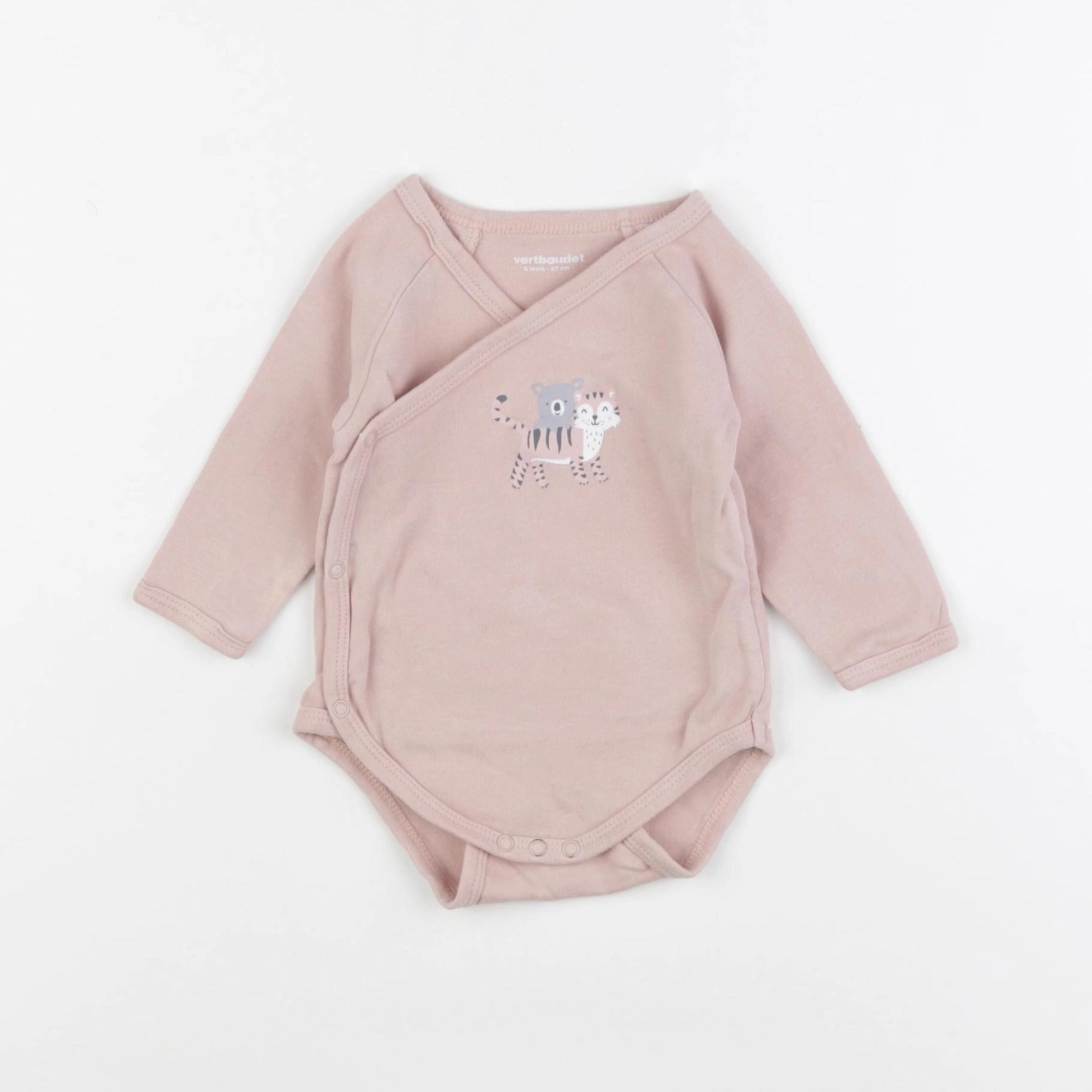 Vertbaudet - body rose - 6 mois