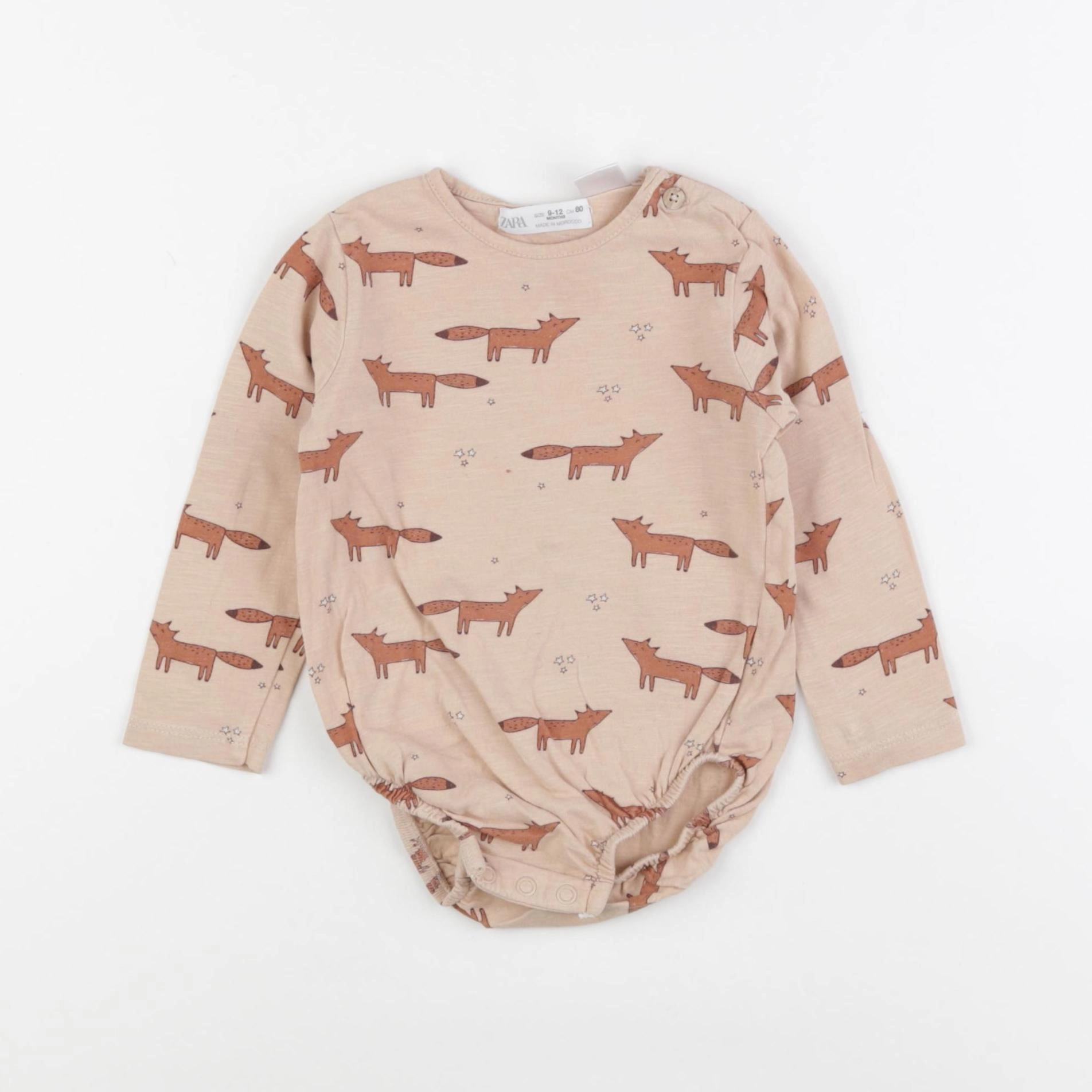 Zara - body beige - 9/12 mois
