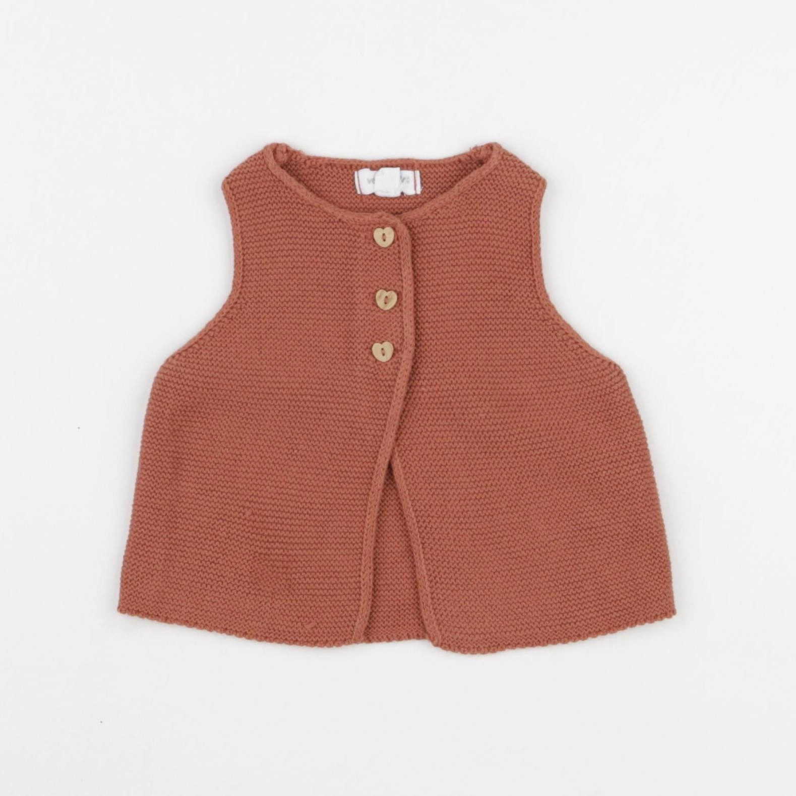 Vertbaudet - gilet marron - 3 mois