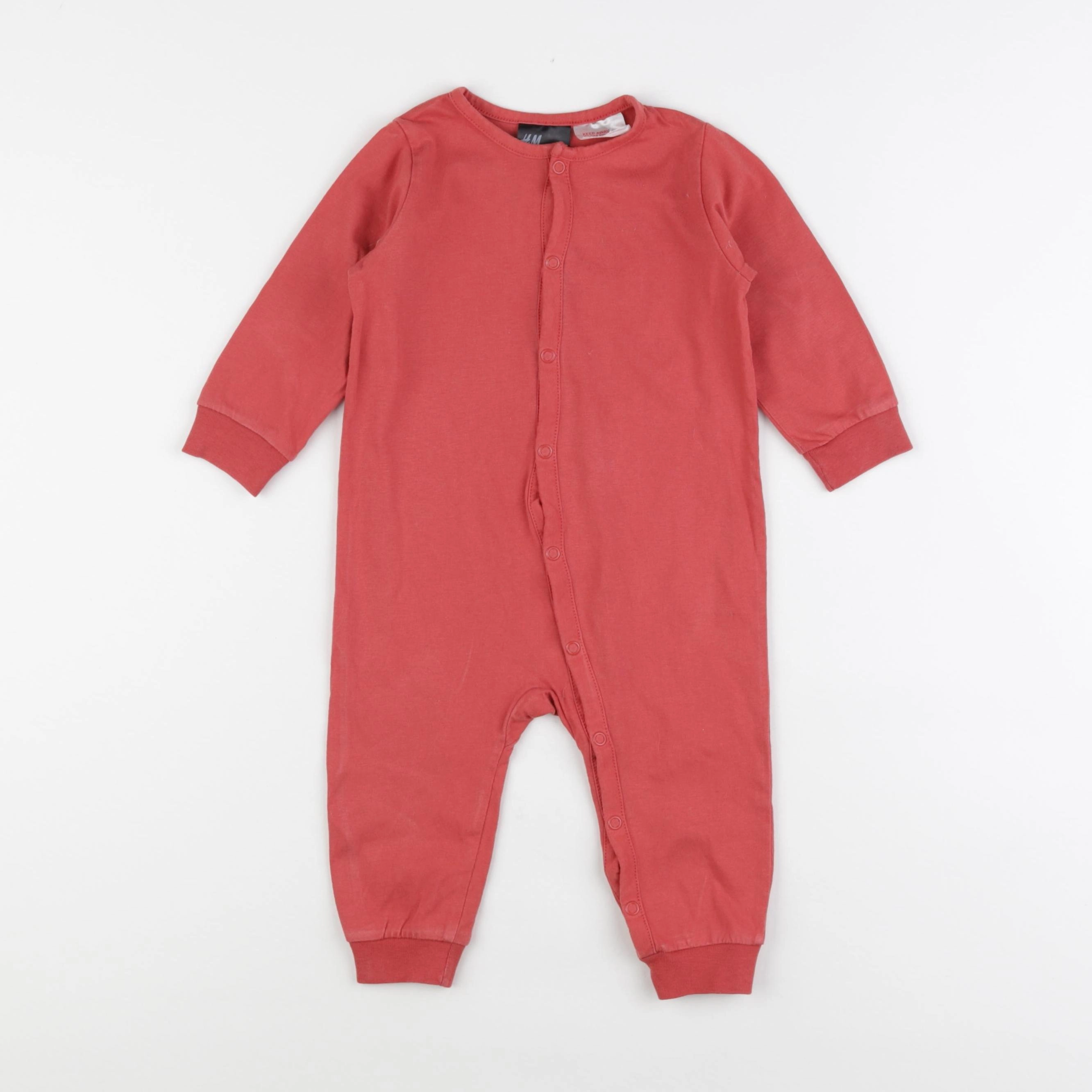 H&M - pyjama coton rouge - 9 mois