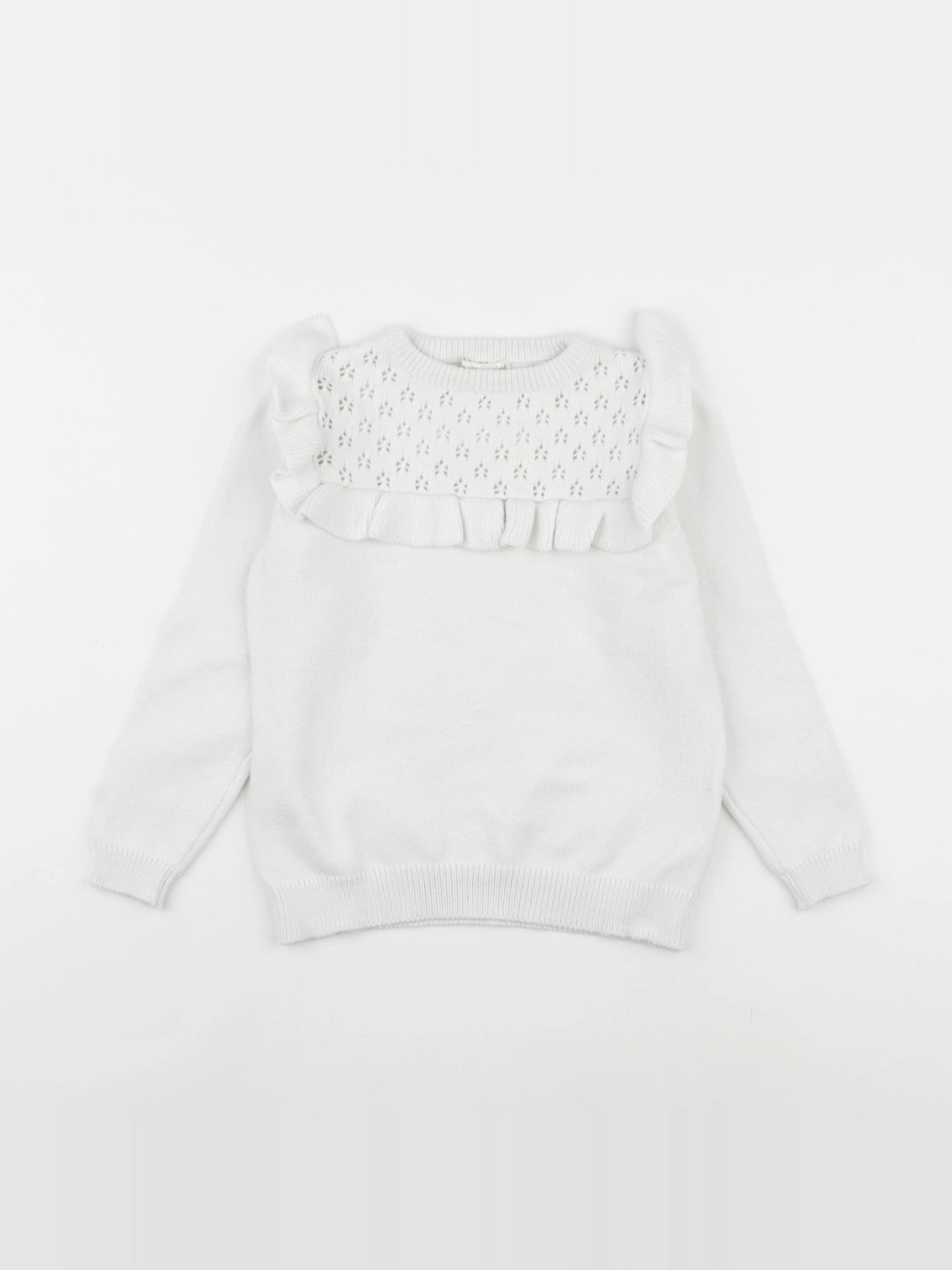 Vertbaudet - pull blanc - 5 ans
