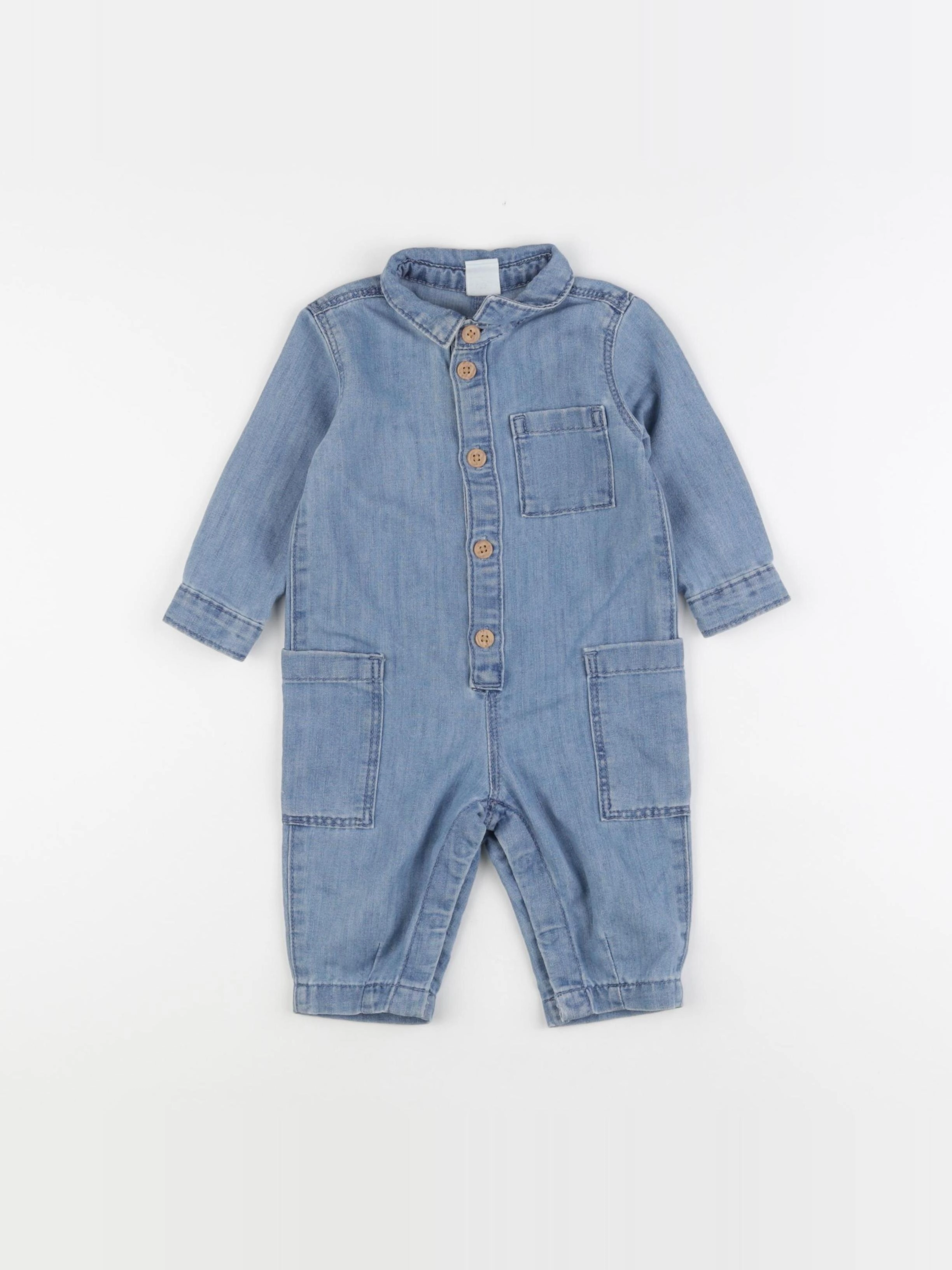 H&M - combinaison bleu - 6 mois