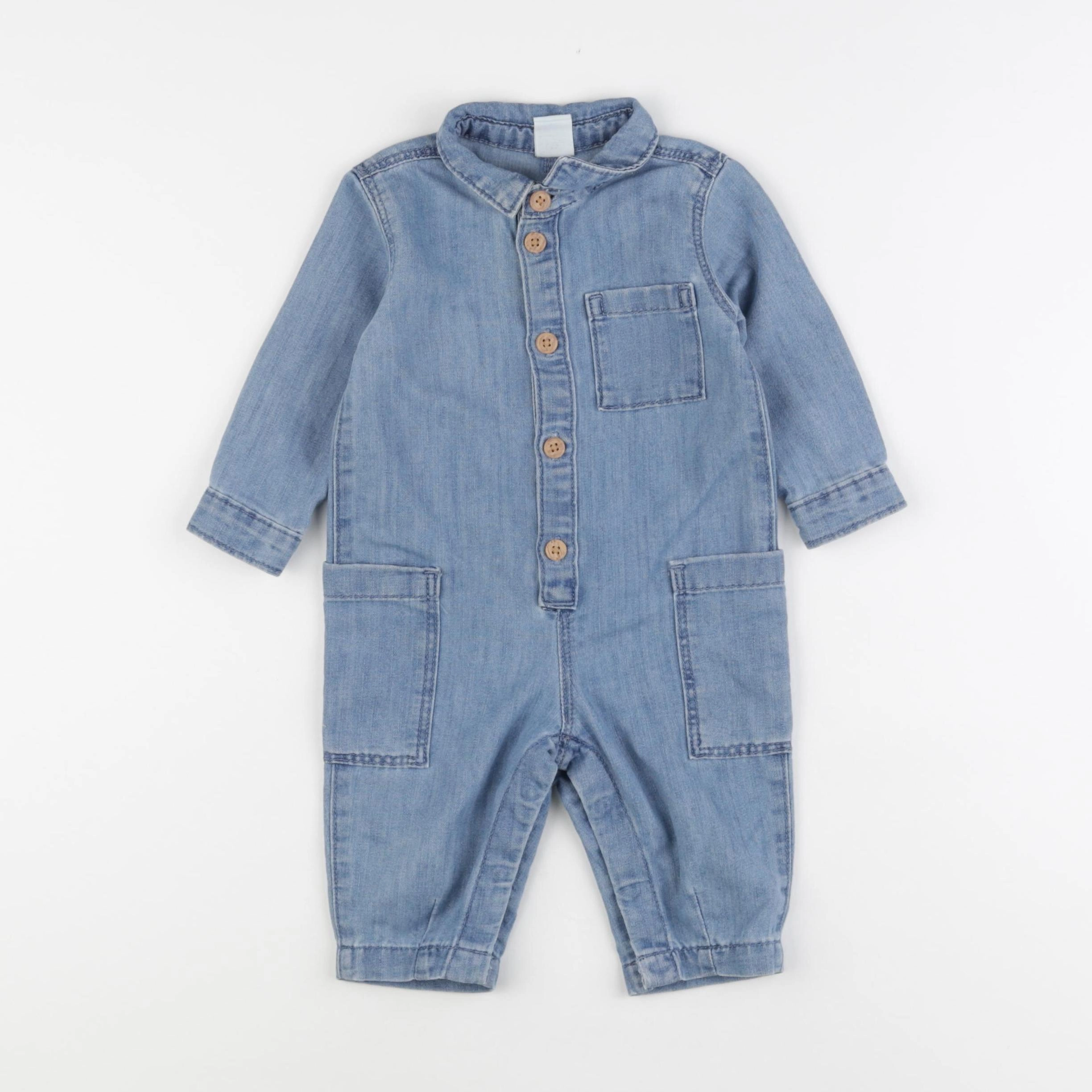 H&M - combinaison bleu - 6 mois
