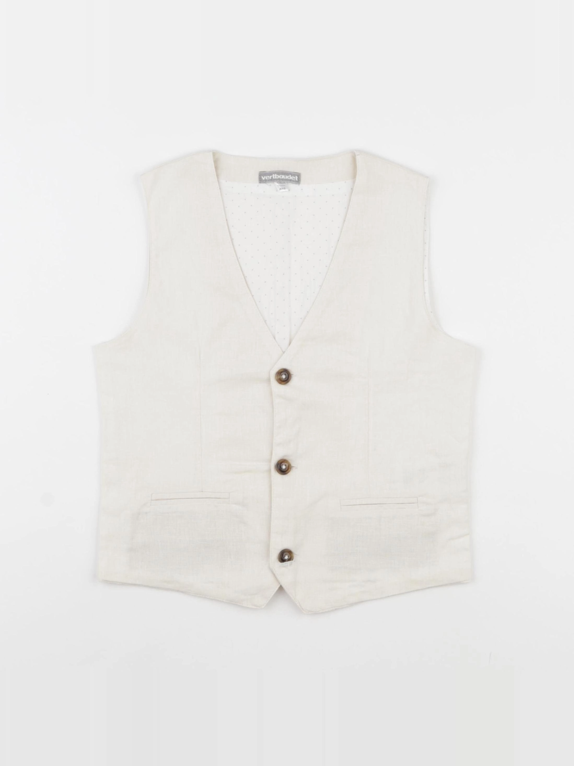 Vertbaudet - gilet blanc - 8 ans