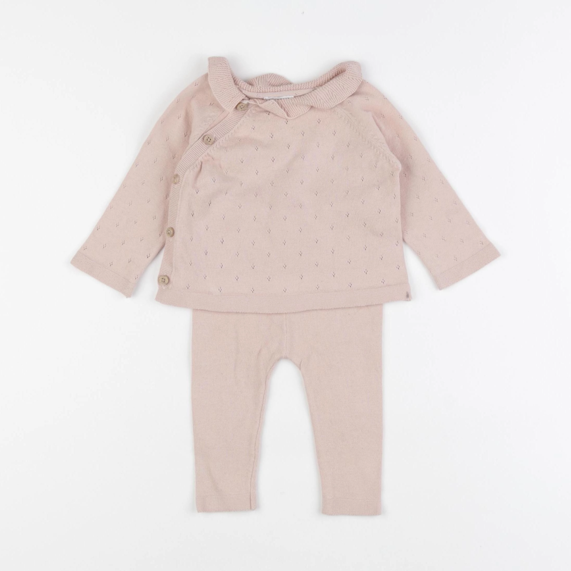 Vertbaudet - ensemble rose - 6 mois