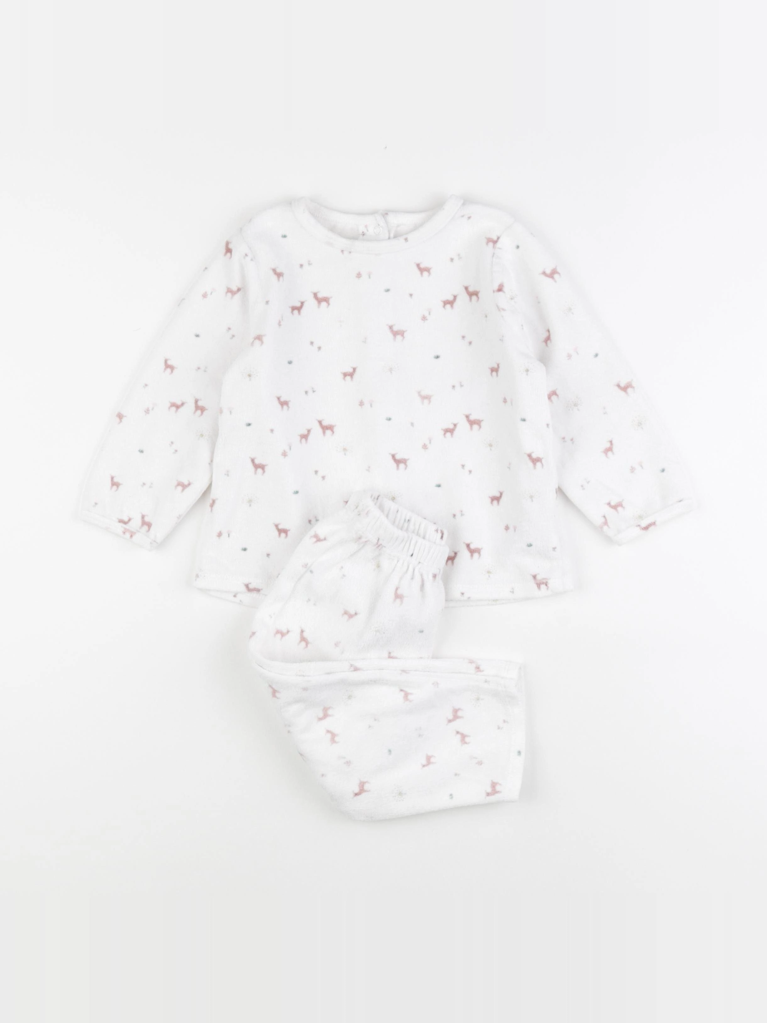 Vertbaudet - pyjama velours multicolore - 2 ans