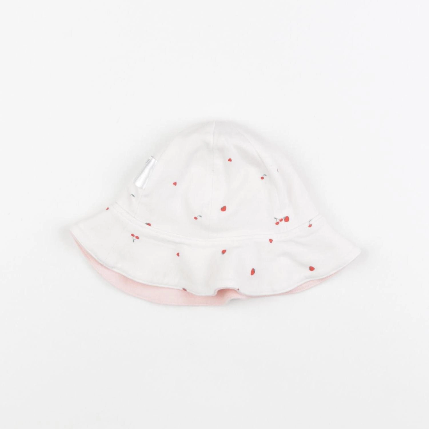 Vertbaudet - chapeau blanc, rose - 3 mois