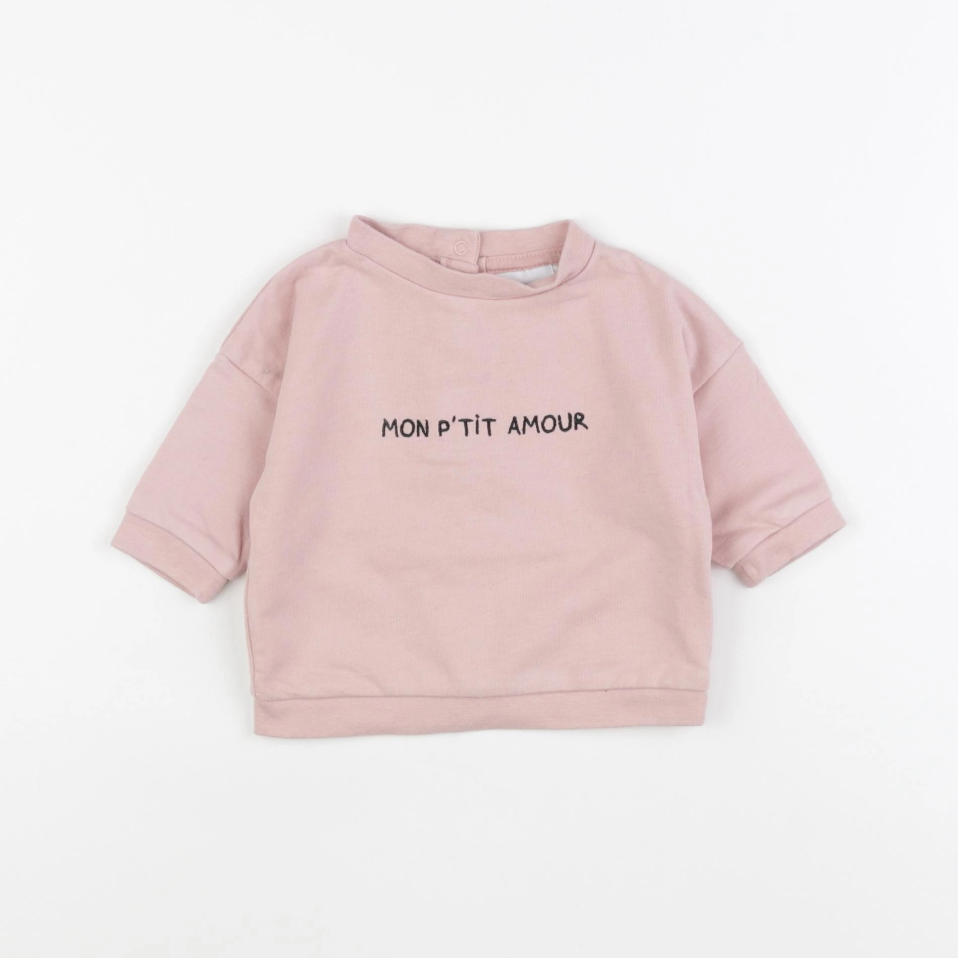 Vertbaudet - sweat rose - 3 mois