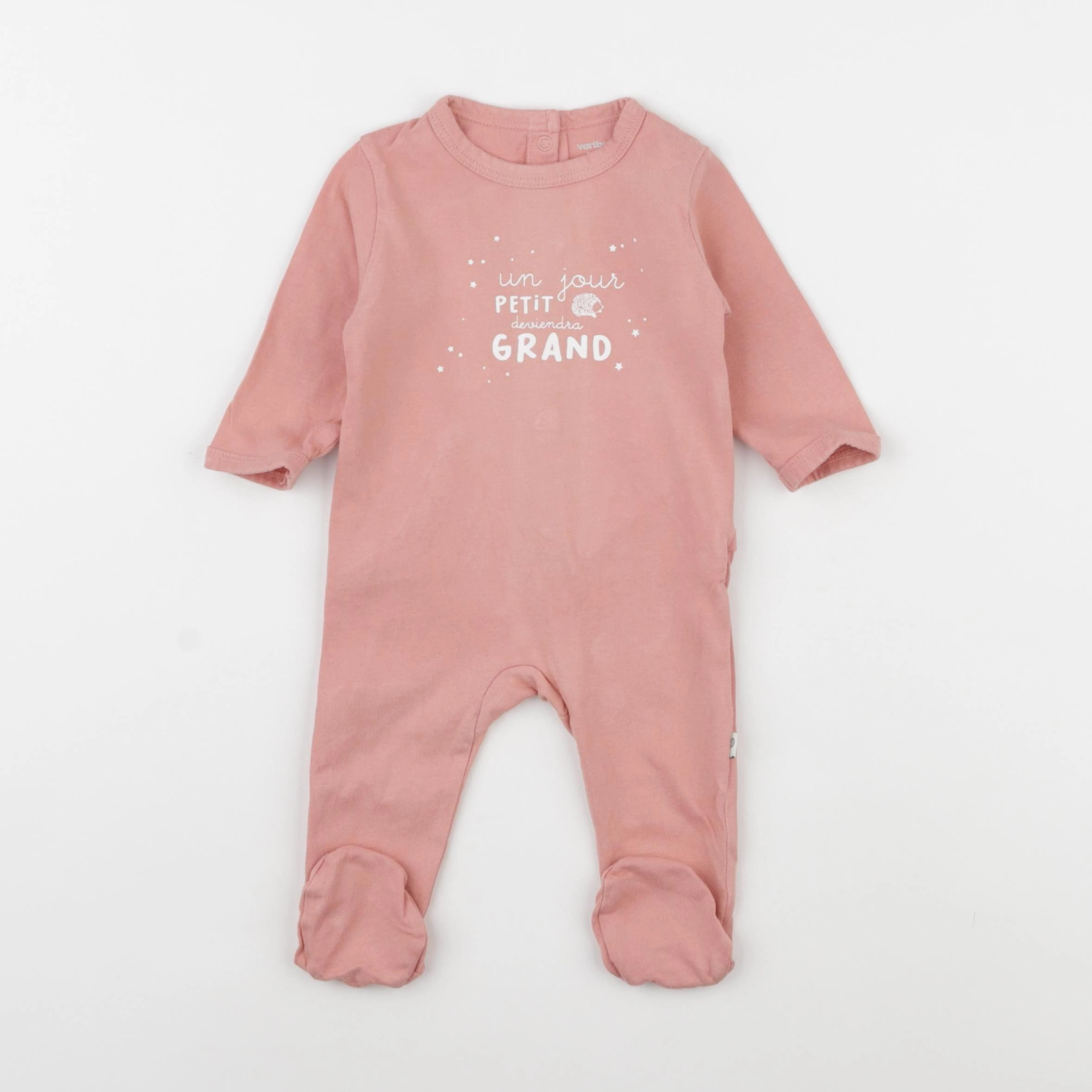 Vertbaudet - pyjama coton rose - 3 mois
