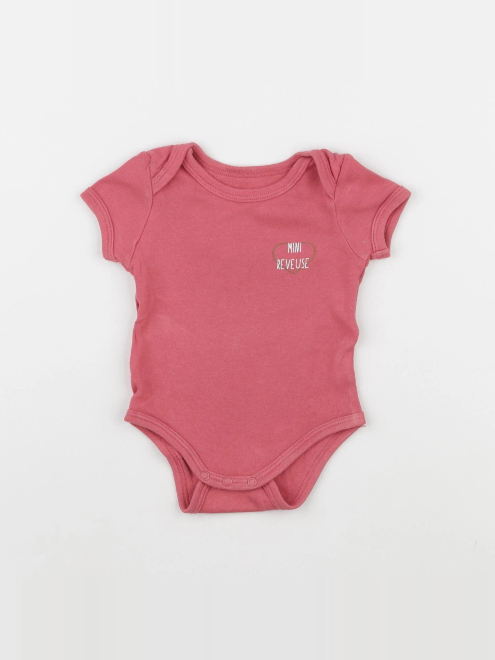 Vertbaudet - body rose - 3 mois