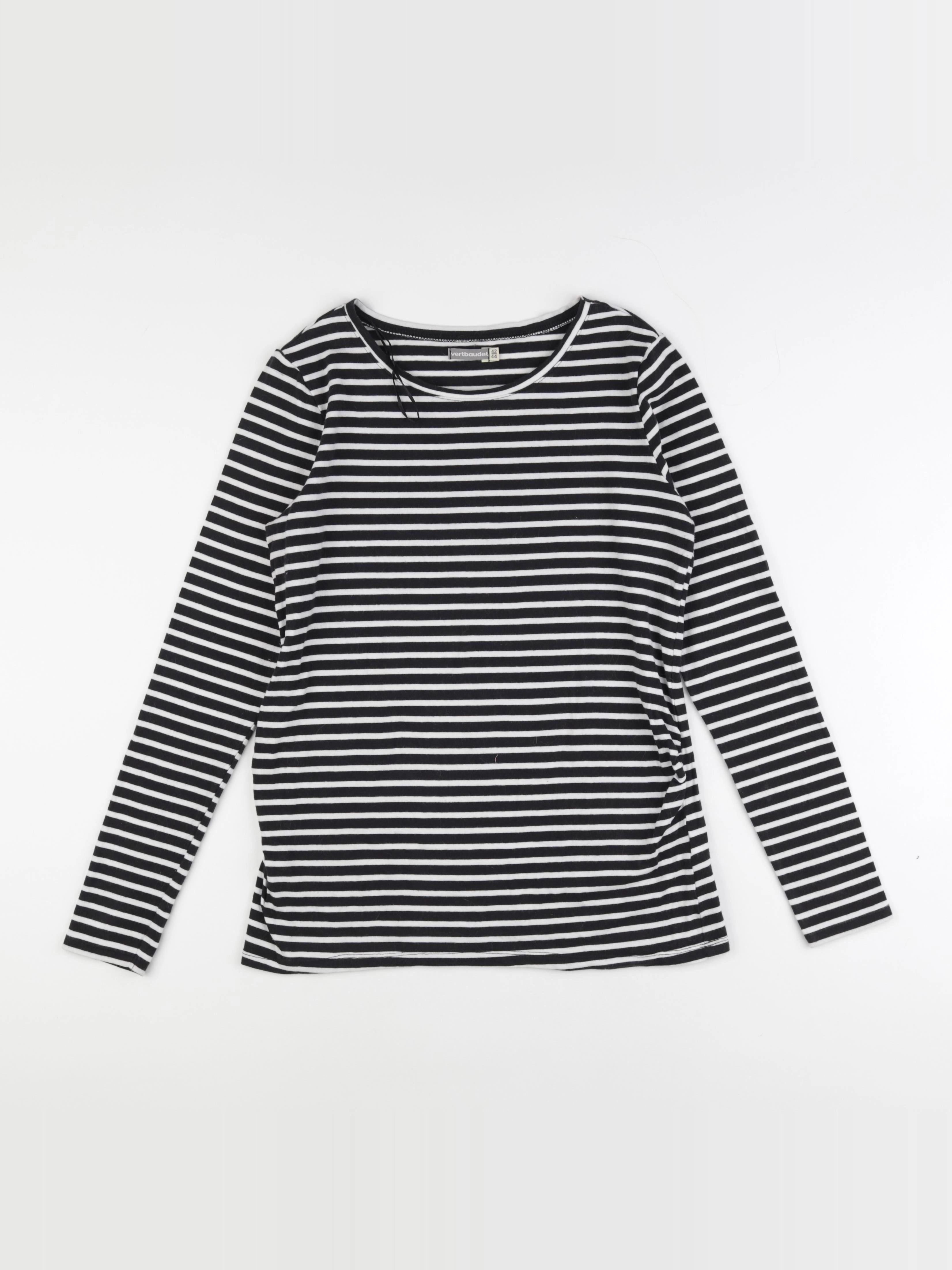 Vertbaudet - tee-shirt grossesse bleu, blanc - 42 à 44