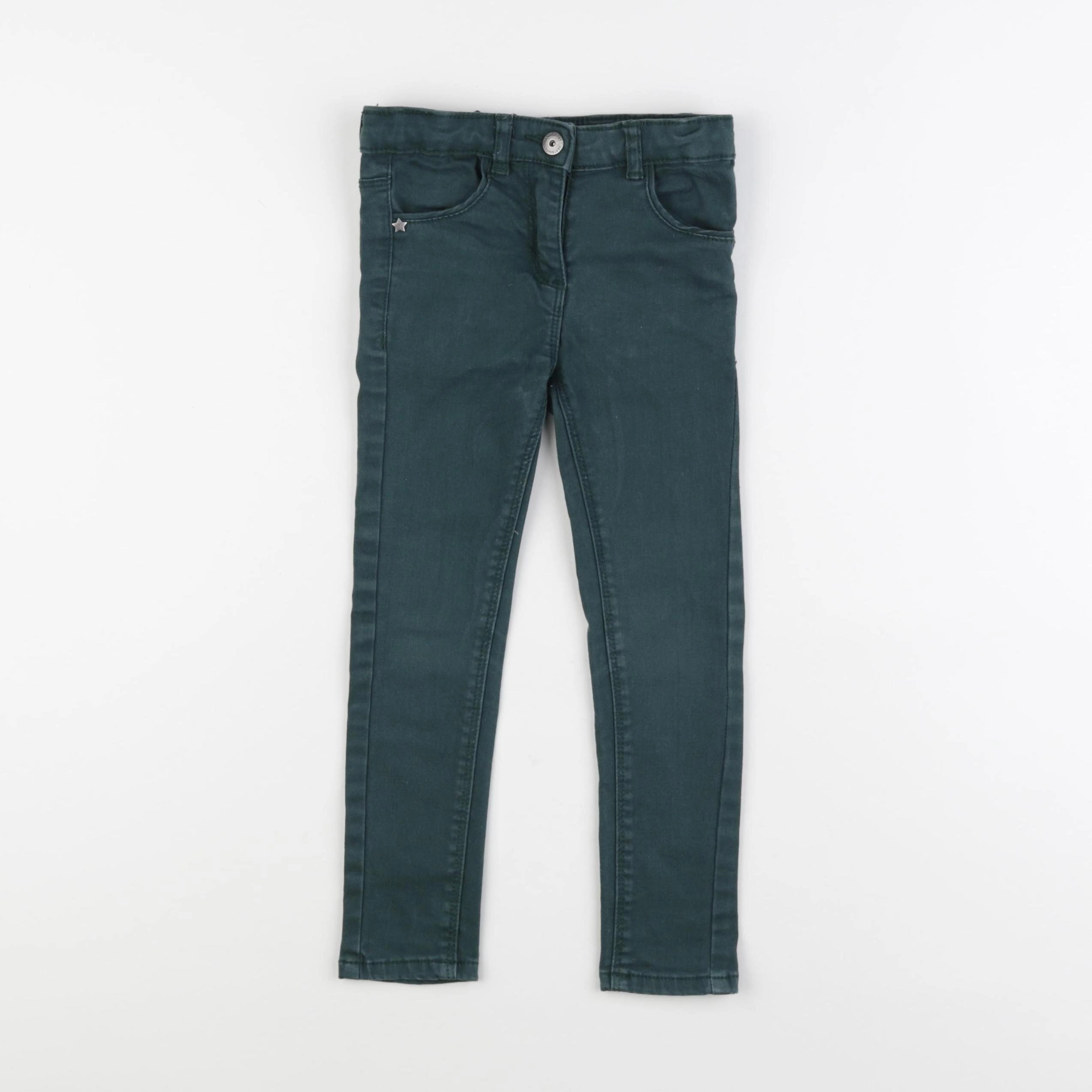 Vertbaudet - jean vert - 4 ans