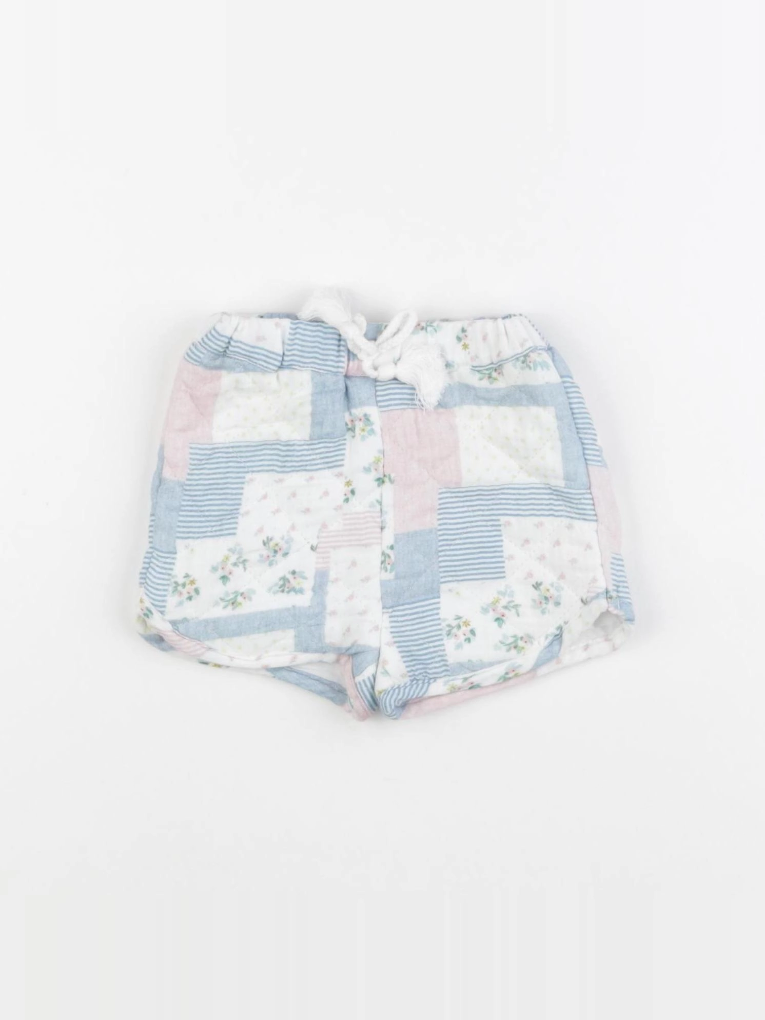 Vertbaudet - short bleu, rose - 3 mois