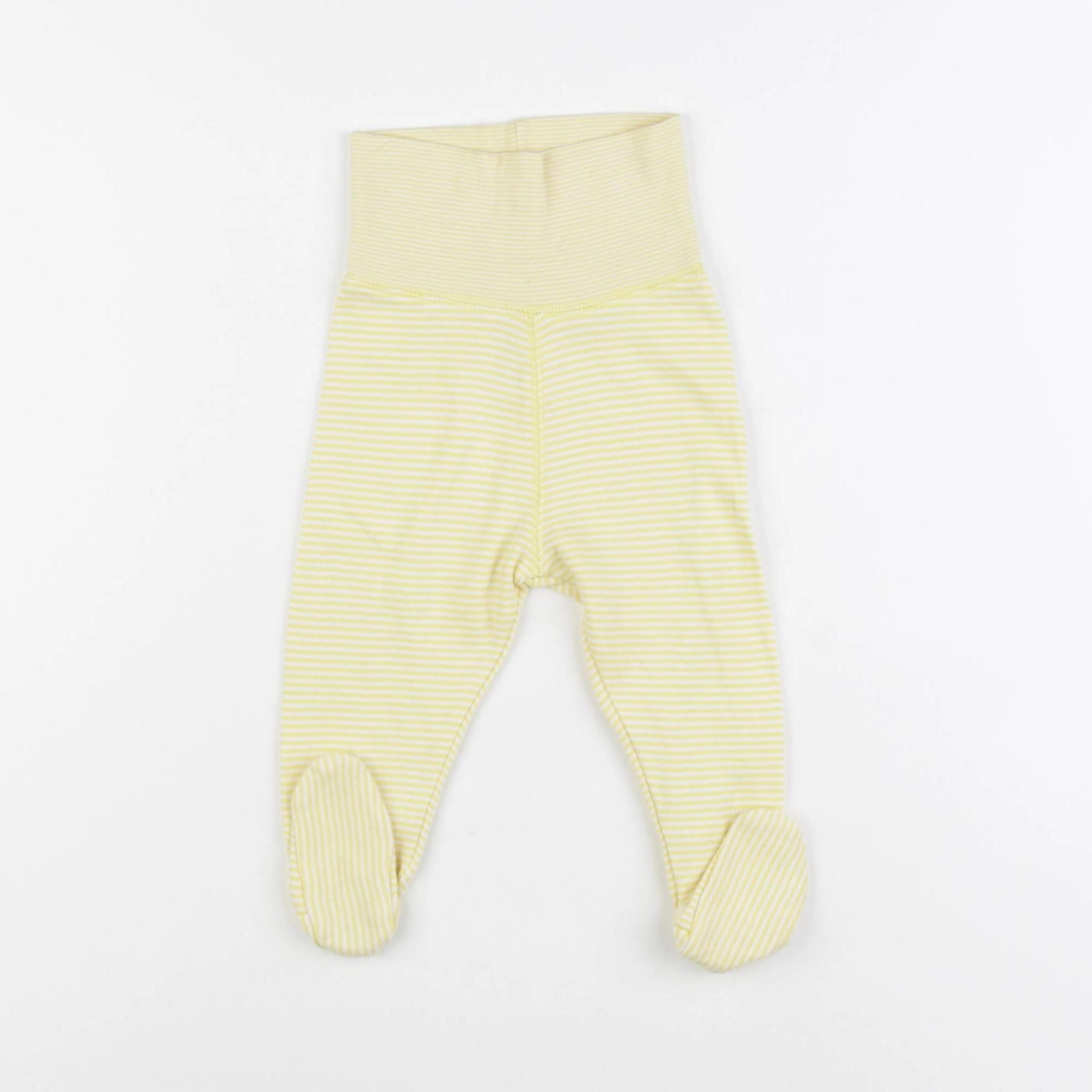 H&M - legging jaune, blanc - 3/6 mois