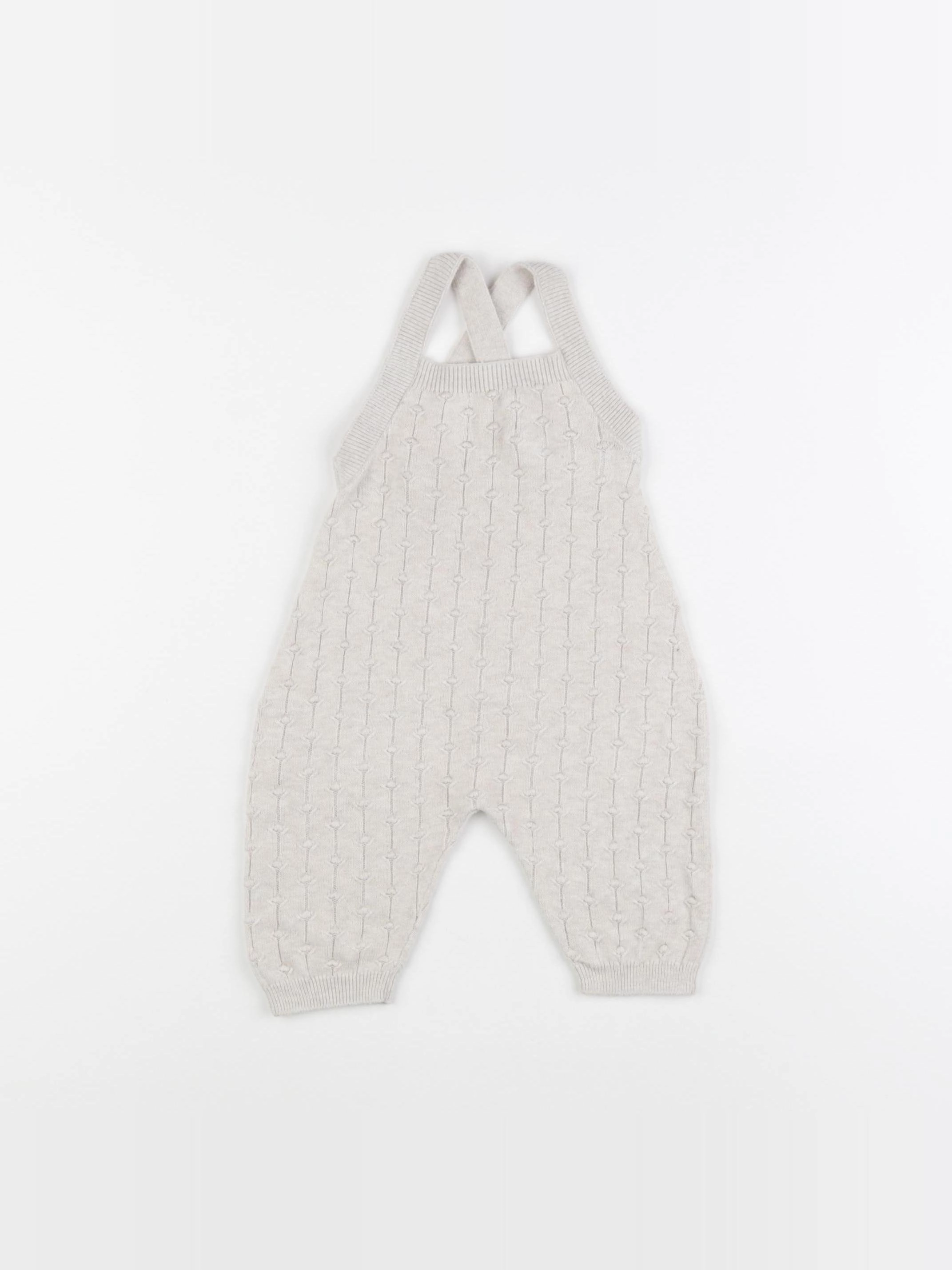 H&M - salopette beige - 0 mois