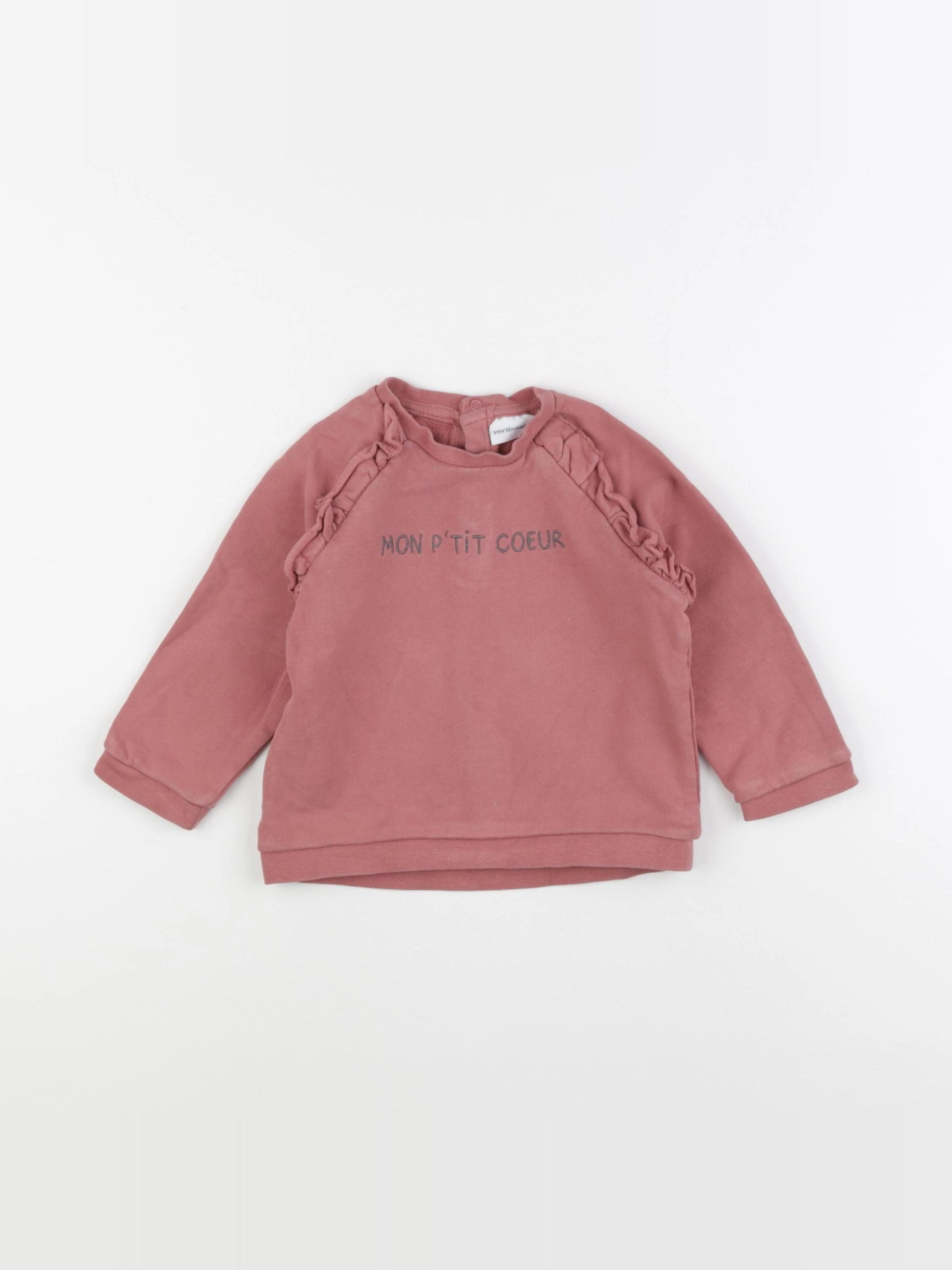 Vertbaudet - sweat rose - 2 ans