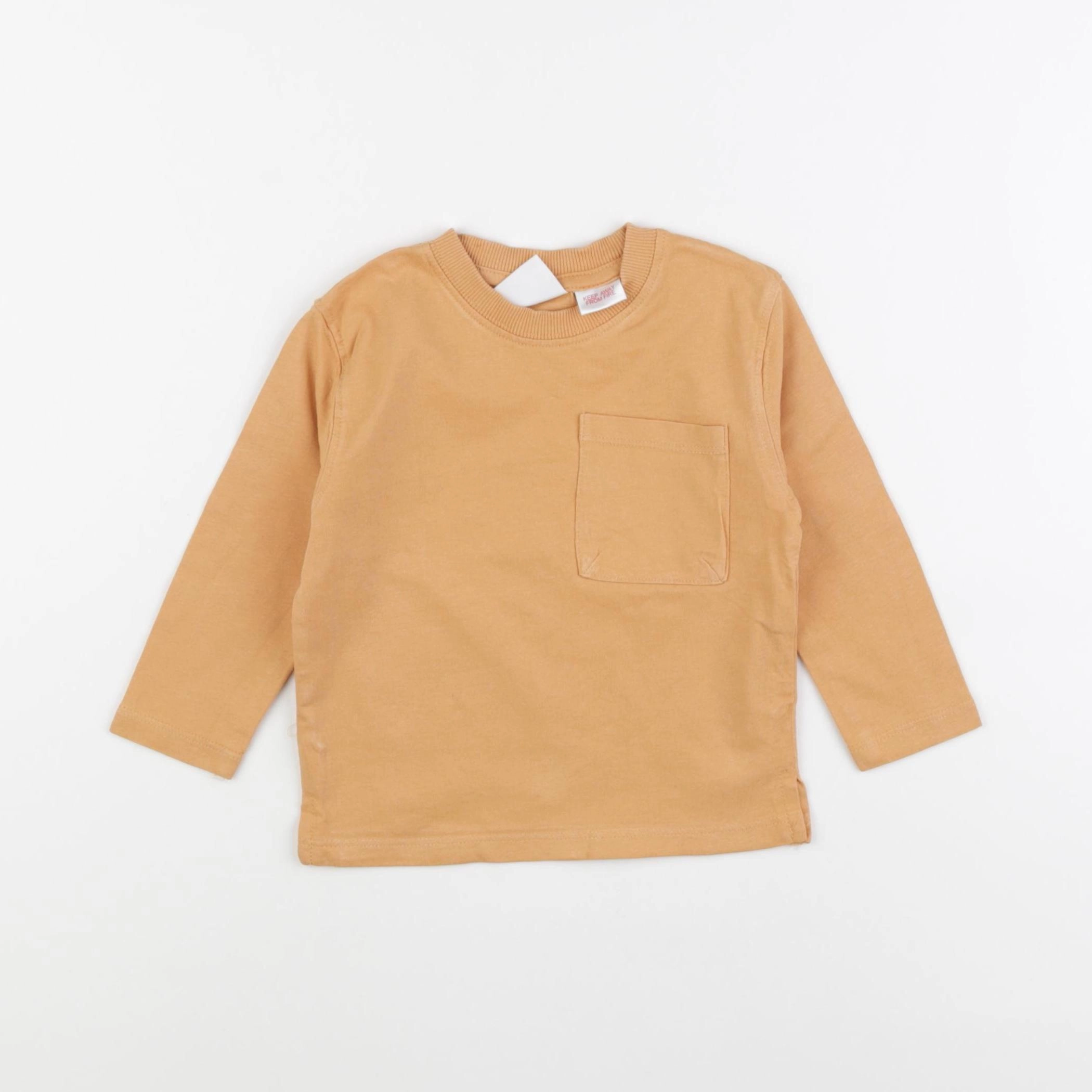 Zara - tee-shirt orange - 9/12 mois
