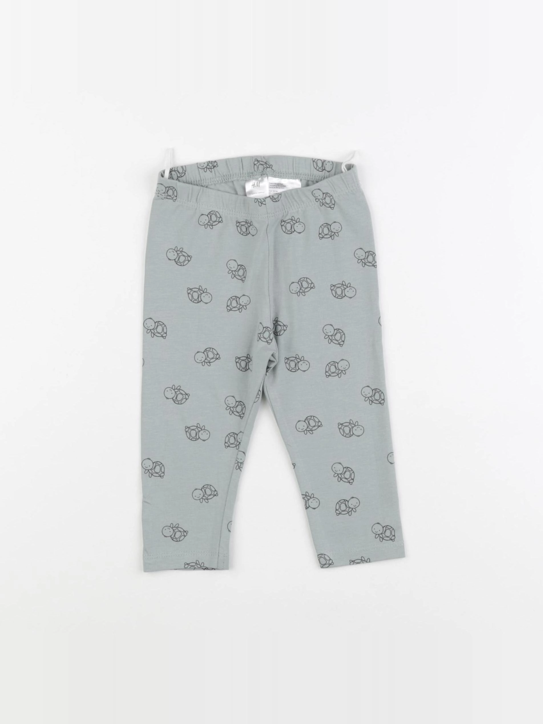 H&M - legging bleu - 6/9 mois