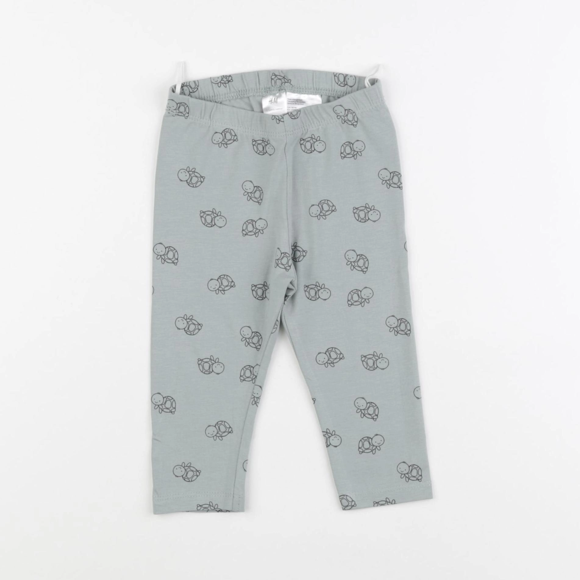 H&M - legging bleu - 6/9 mois